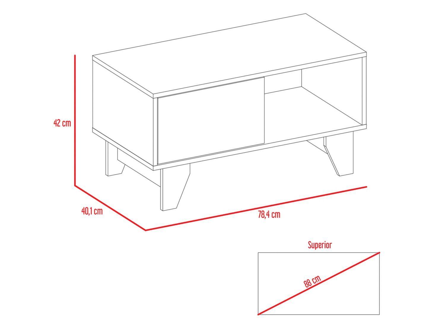 Mesa de Centro Portanova 78x40x42 cm TuHome-7