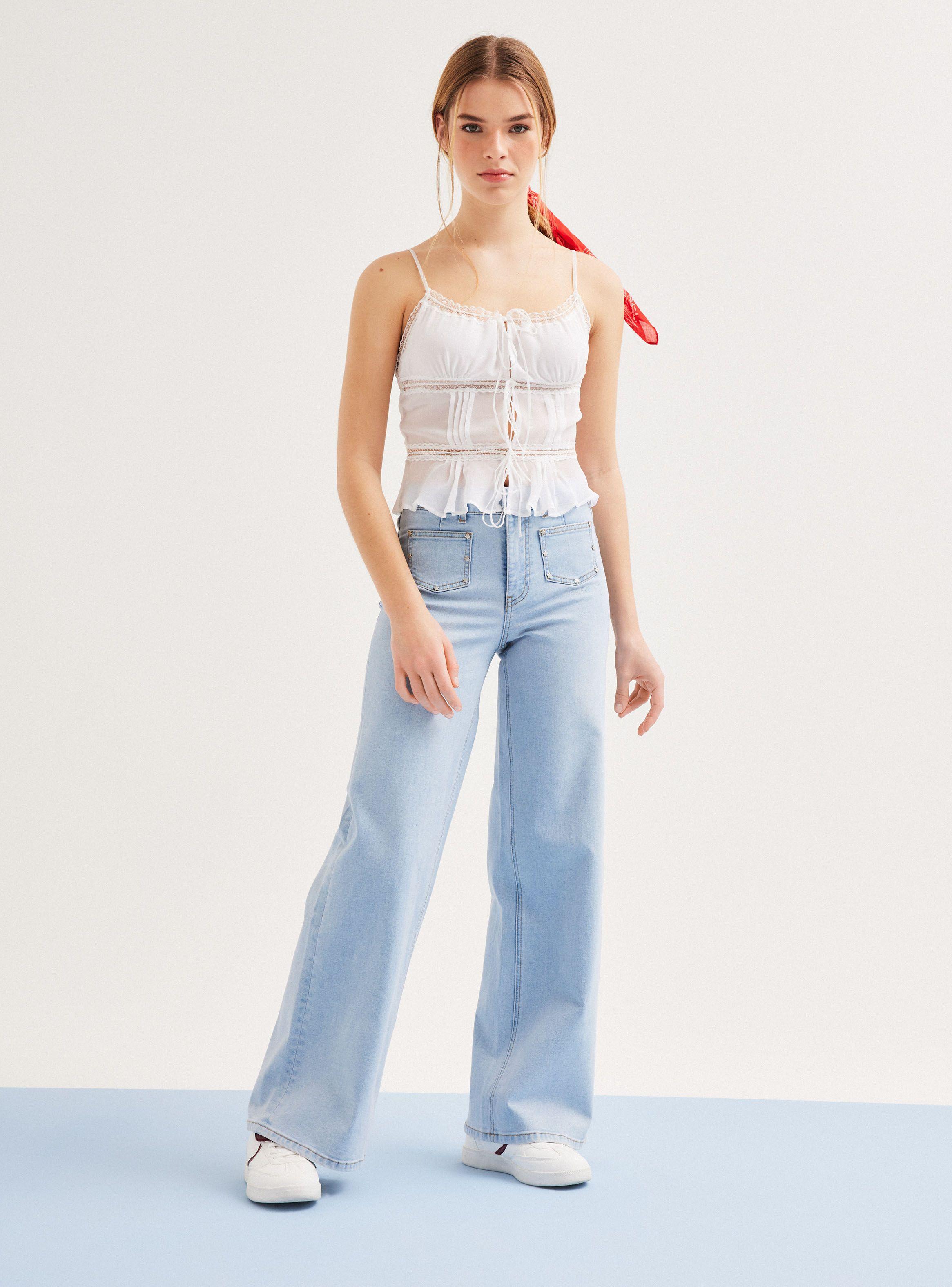 Jeans Tachas Bolsillos Delanteros-4