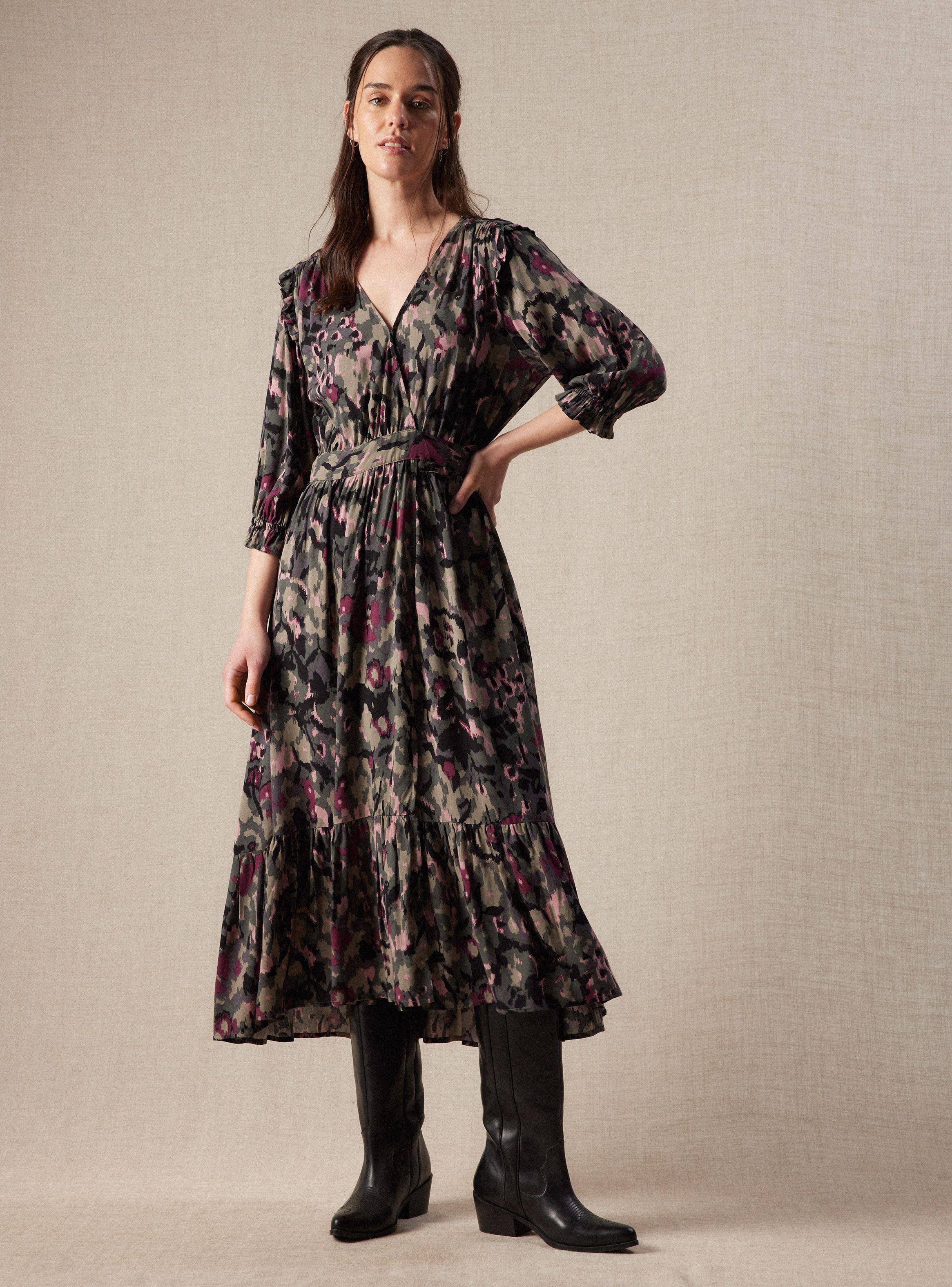 Vestido Estampado Fluido y Largo-4