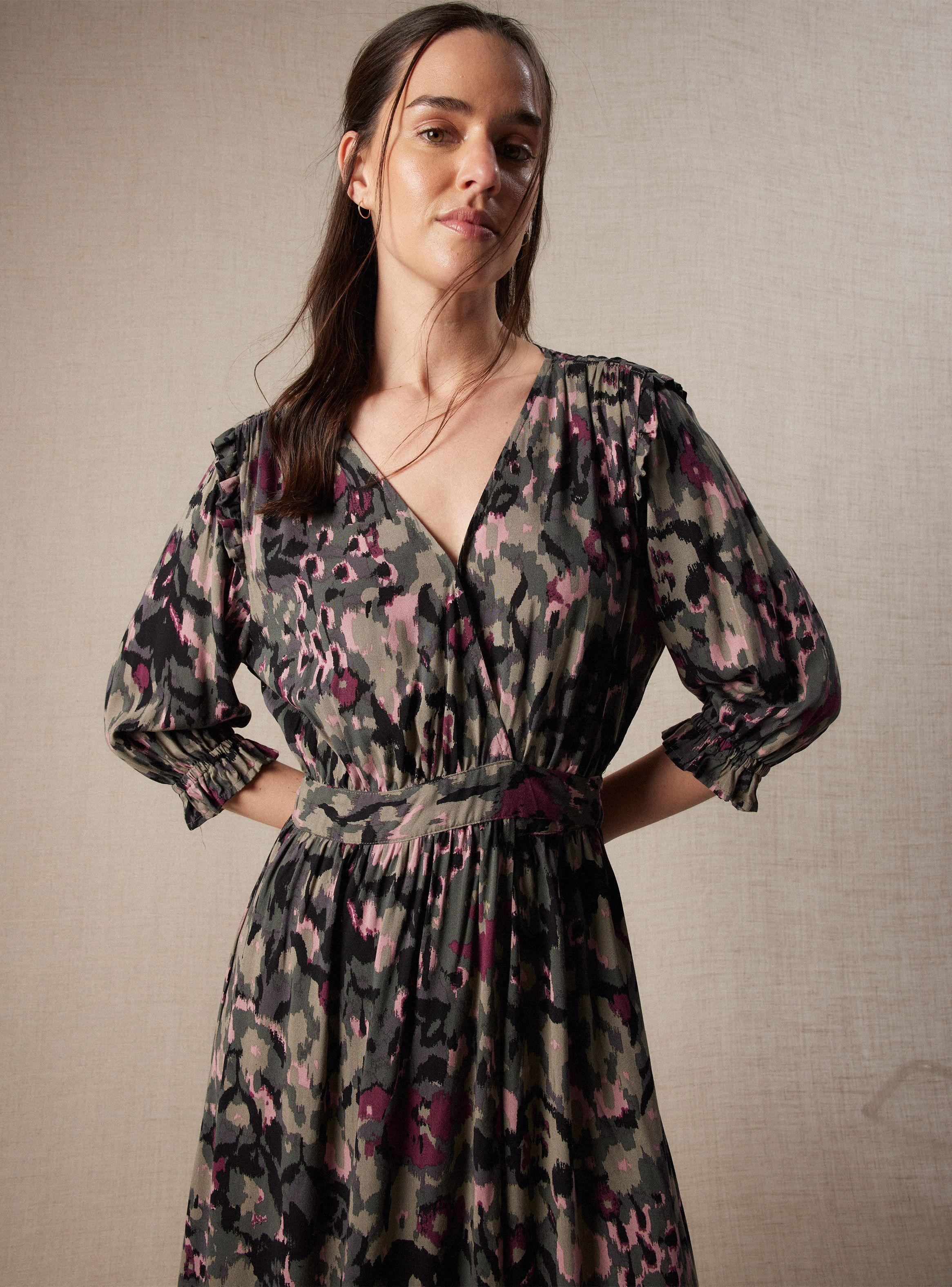 Vestido Estampado Fluido y Largo-2