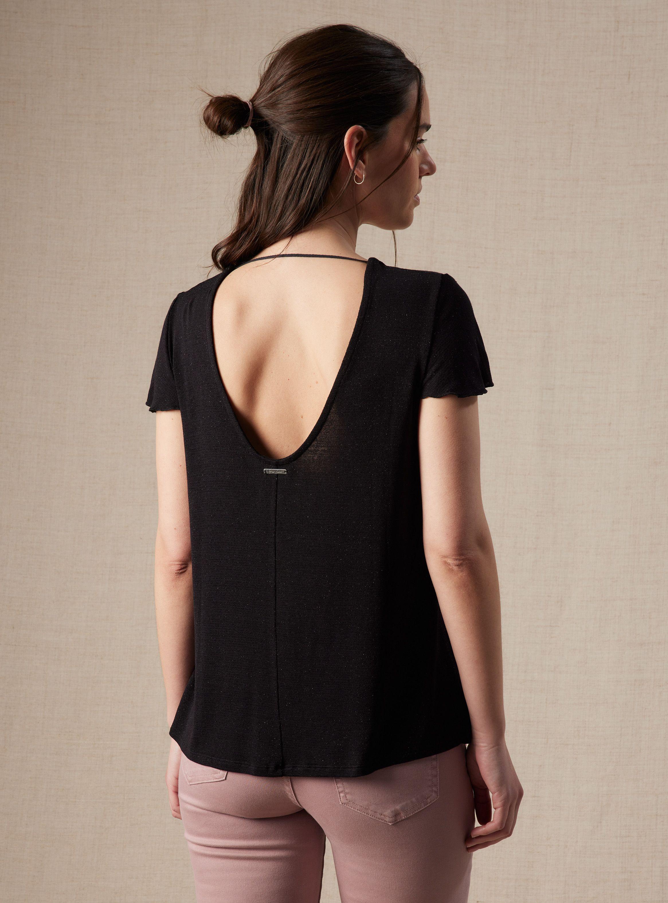 Polera con Lurex y Manga Suelta-1