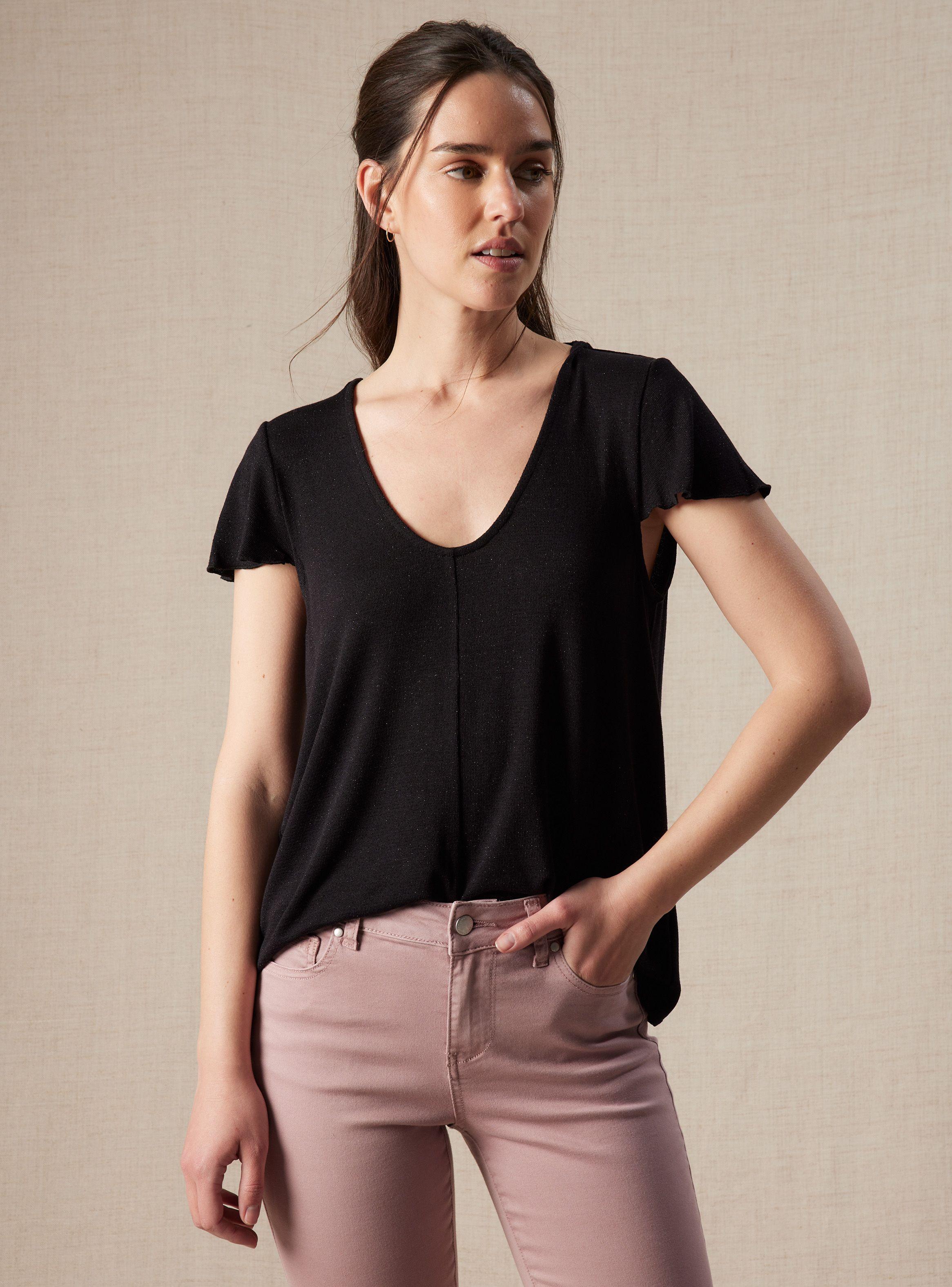 Polera con Lurex y Manga Suelta-0