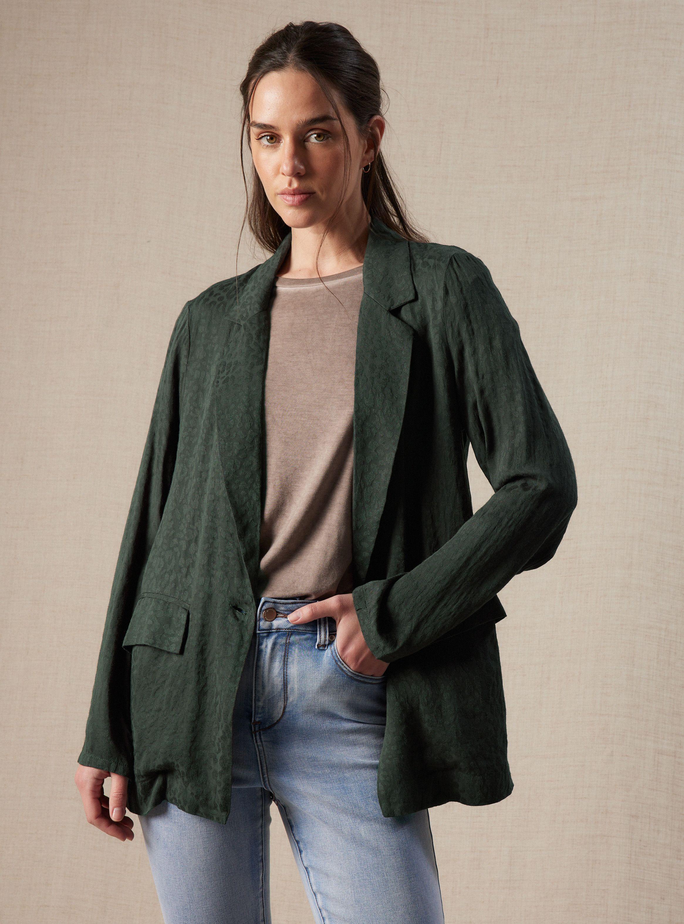 Blazer con Textura y Bolsillos-0