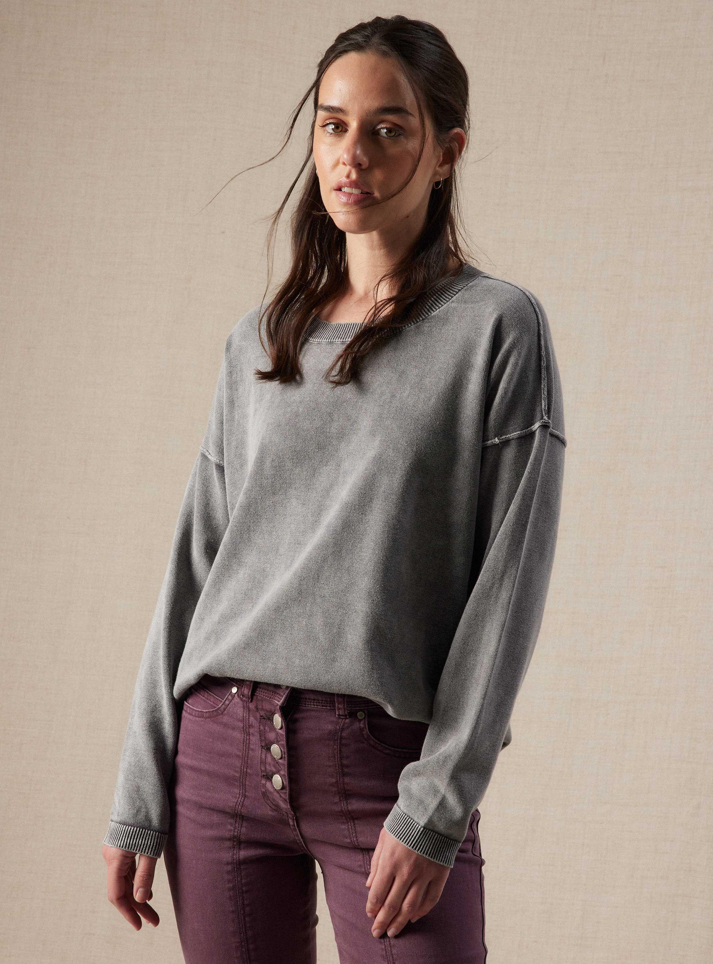 Sweater con Proceso de Lavado-0