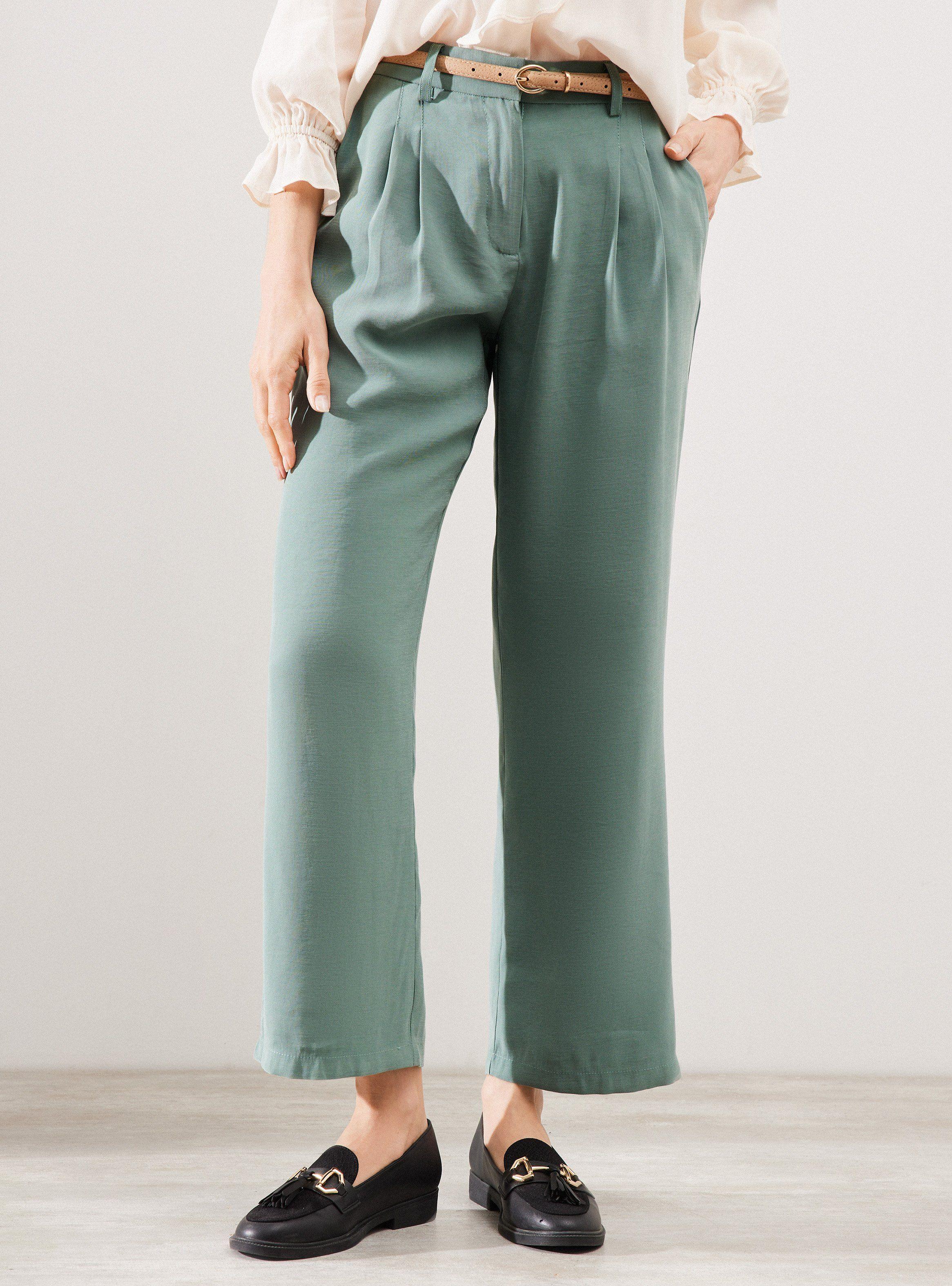 Pantalón Fluido con Cinturón-0