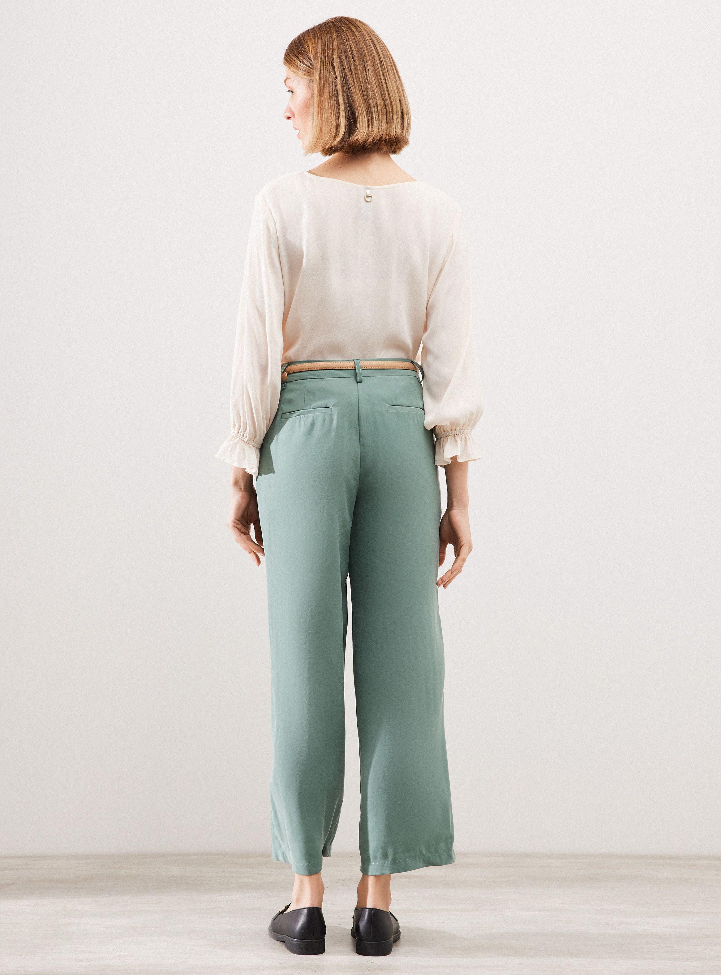 Pantalón Fluido con Cinturón-5