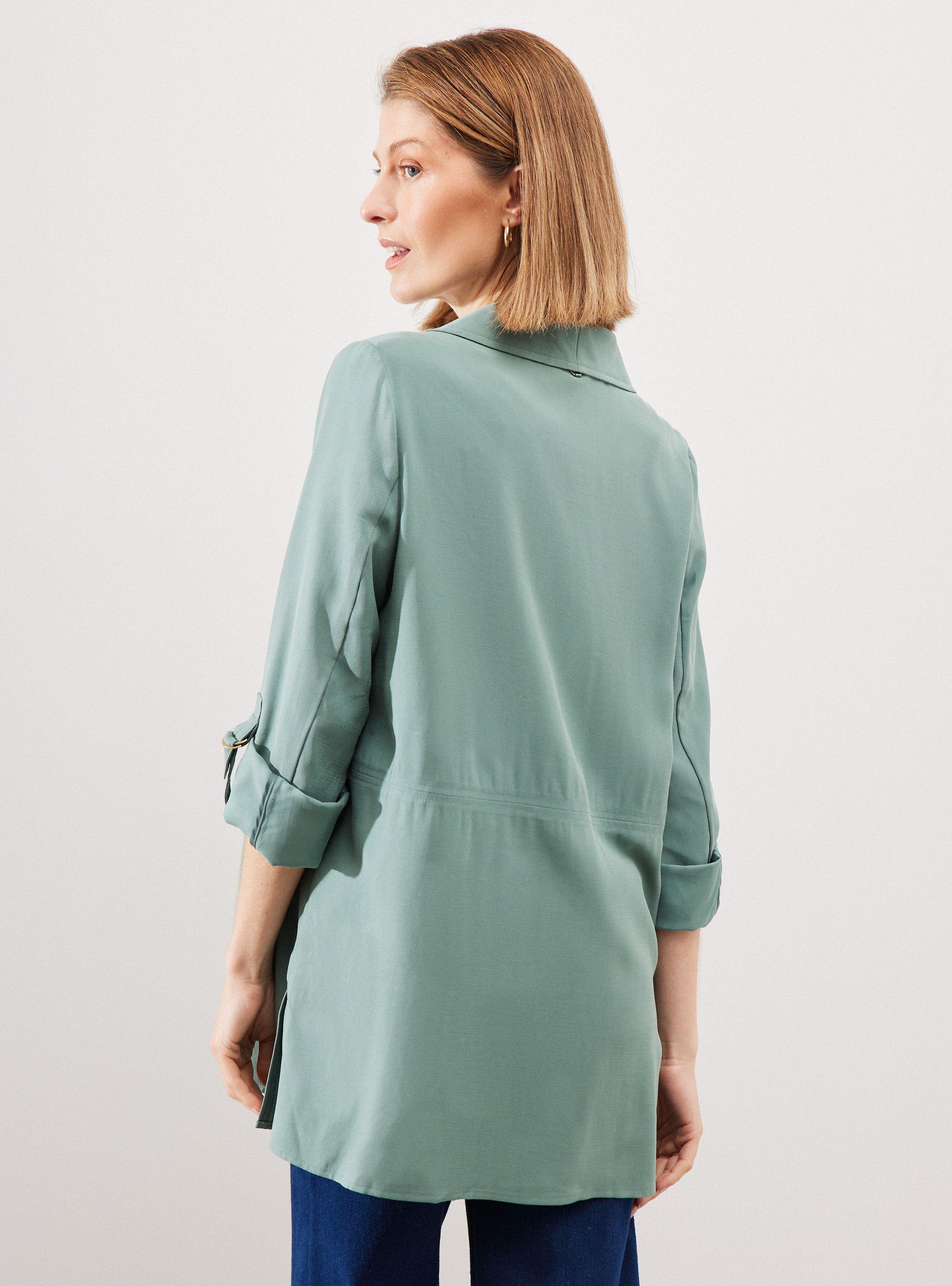Chaqueta Blazer con Botón y Corte en Cintura-1