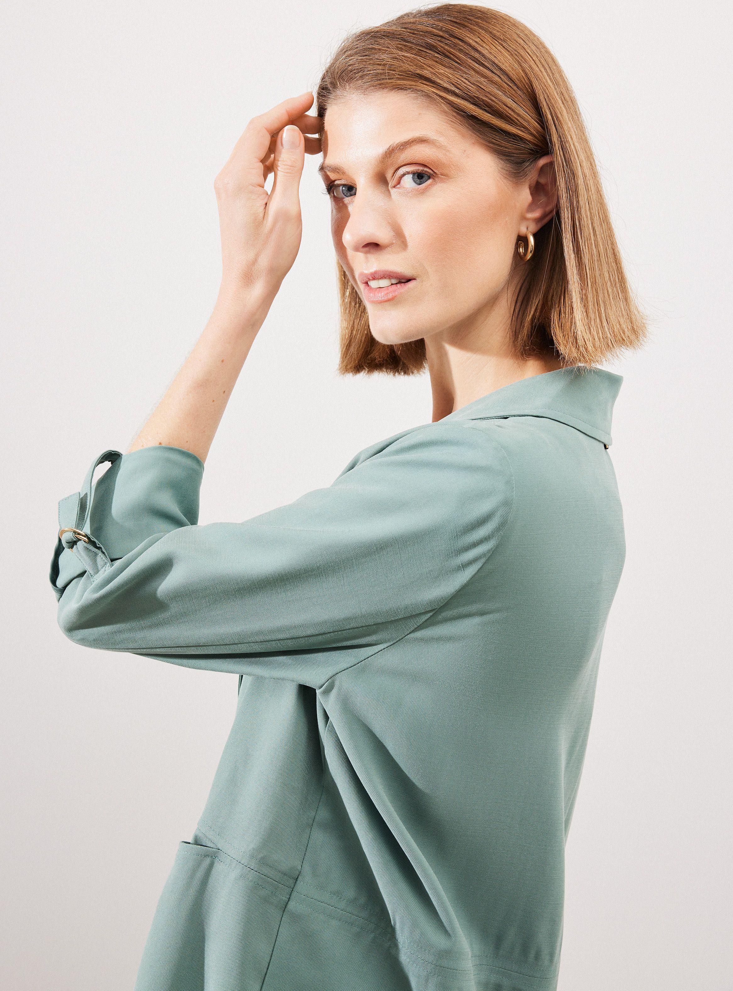 Chaqueta Blazer con Botón y Corte en Cintura-2