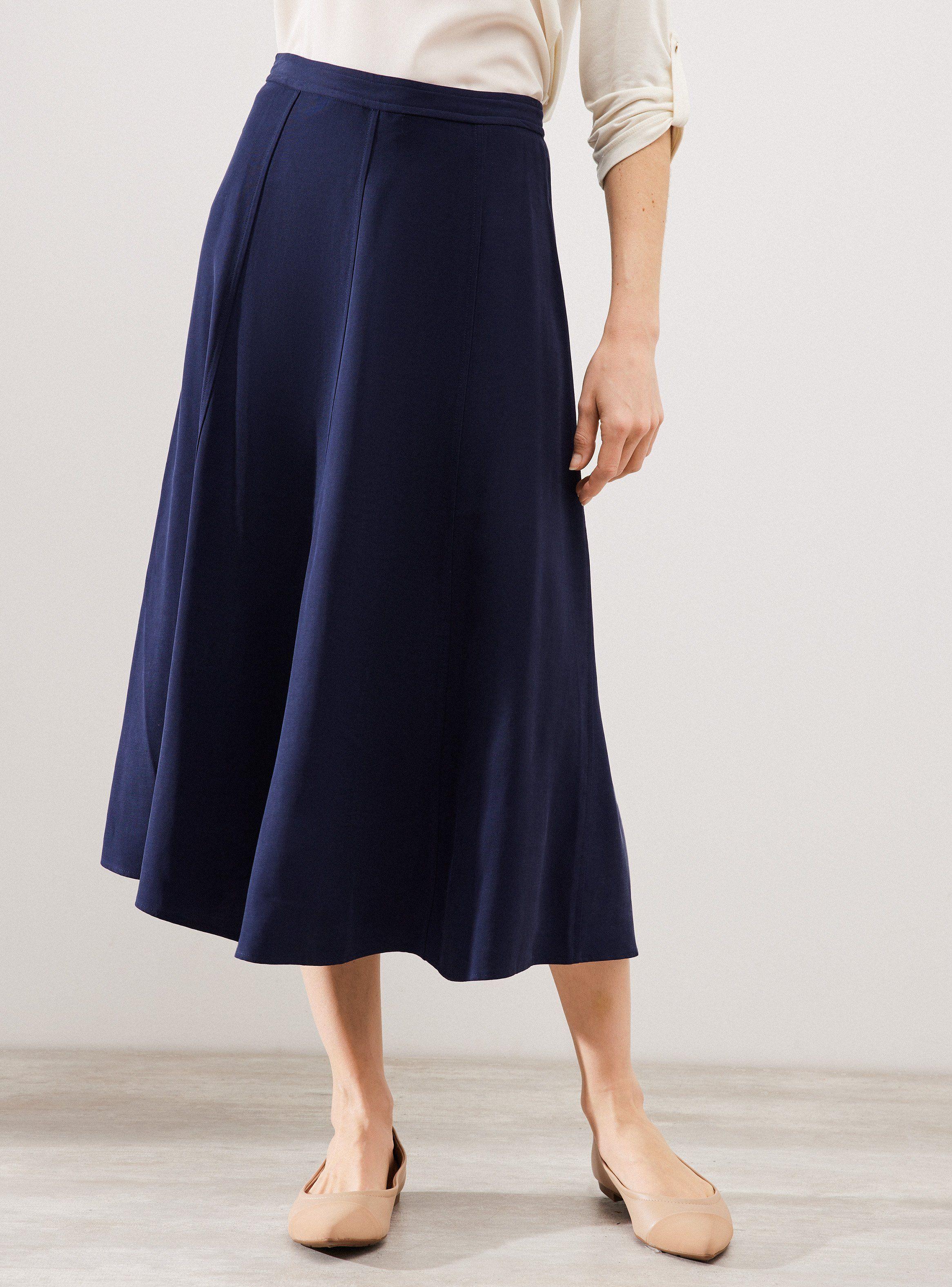 Falda Midi Fluida-0