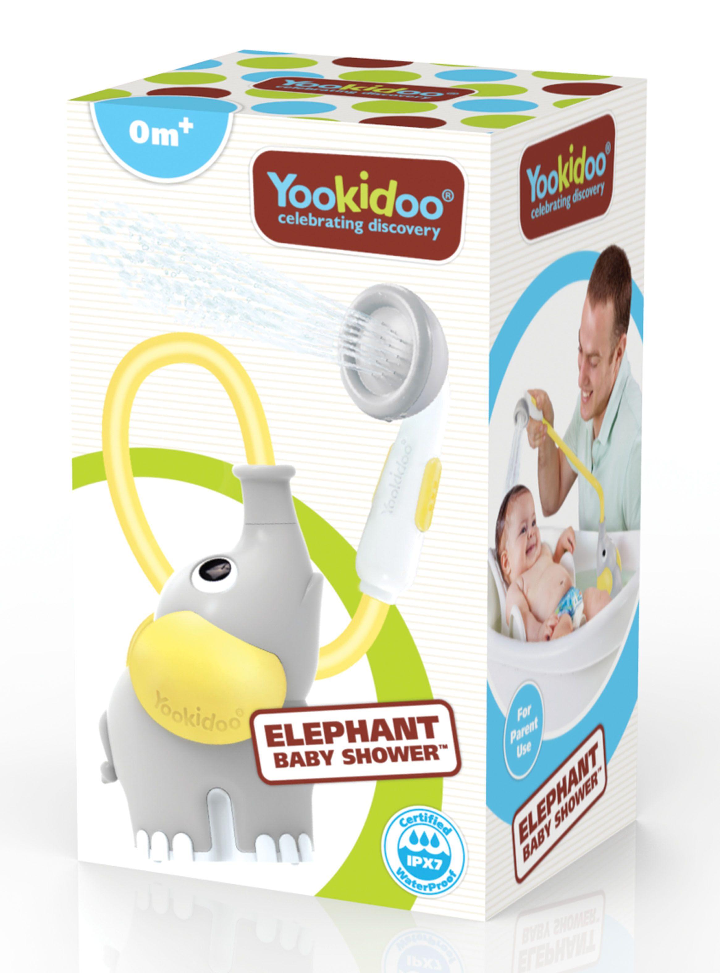 Juguete de Baño Bebe Elefante Amarillo Yookidoo-4