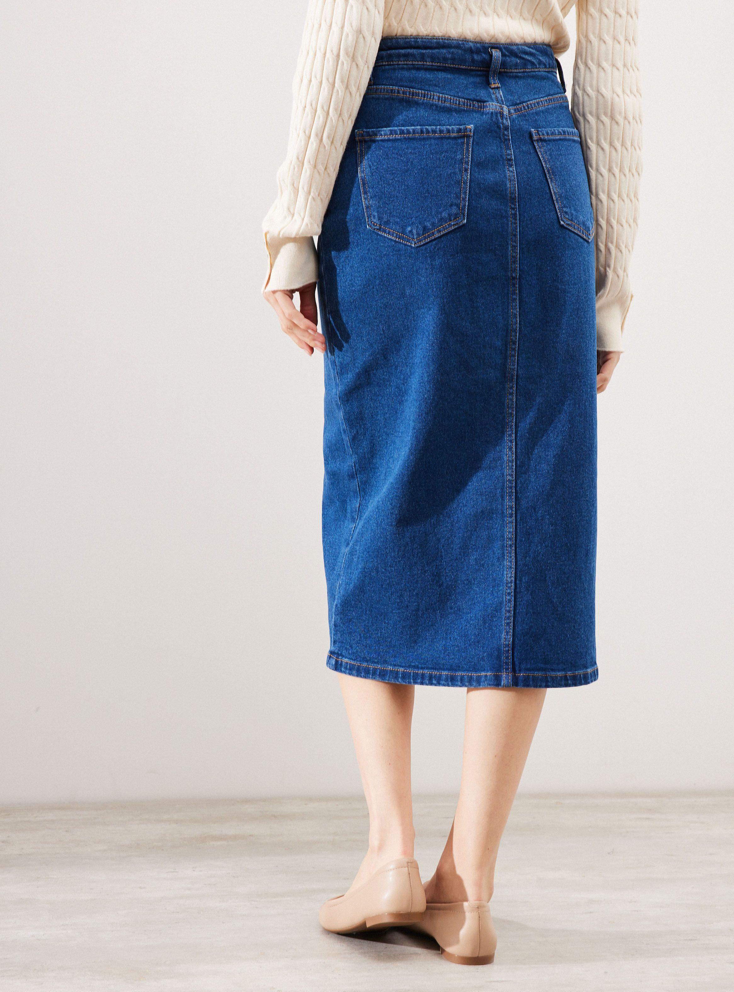 Falda Larga Denim-1