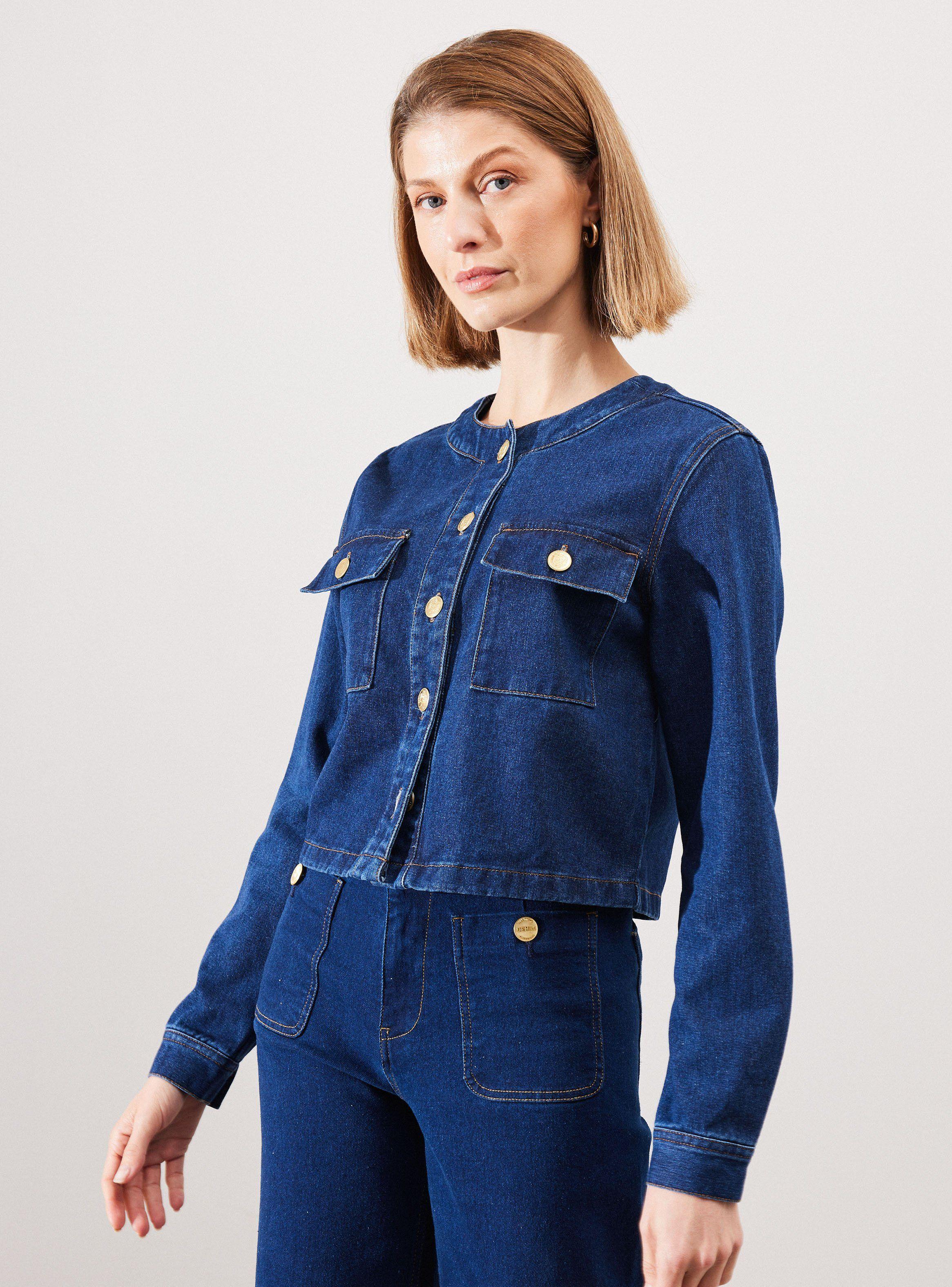 Chaqueta Denim Botones Dorados-0
