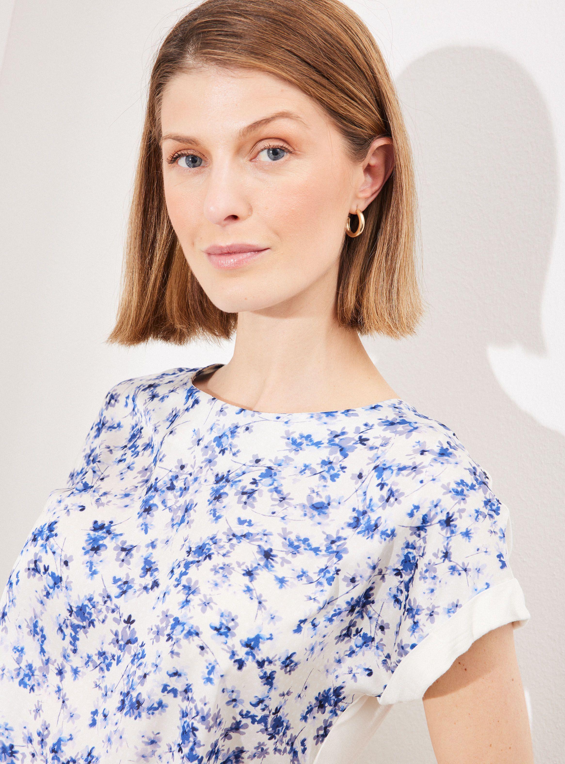 Polera Satín Estampada en Frente-2