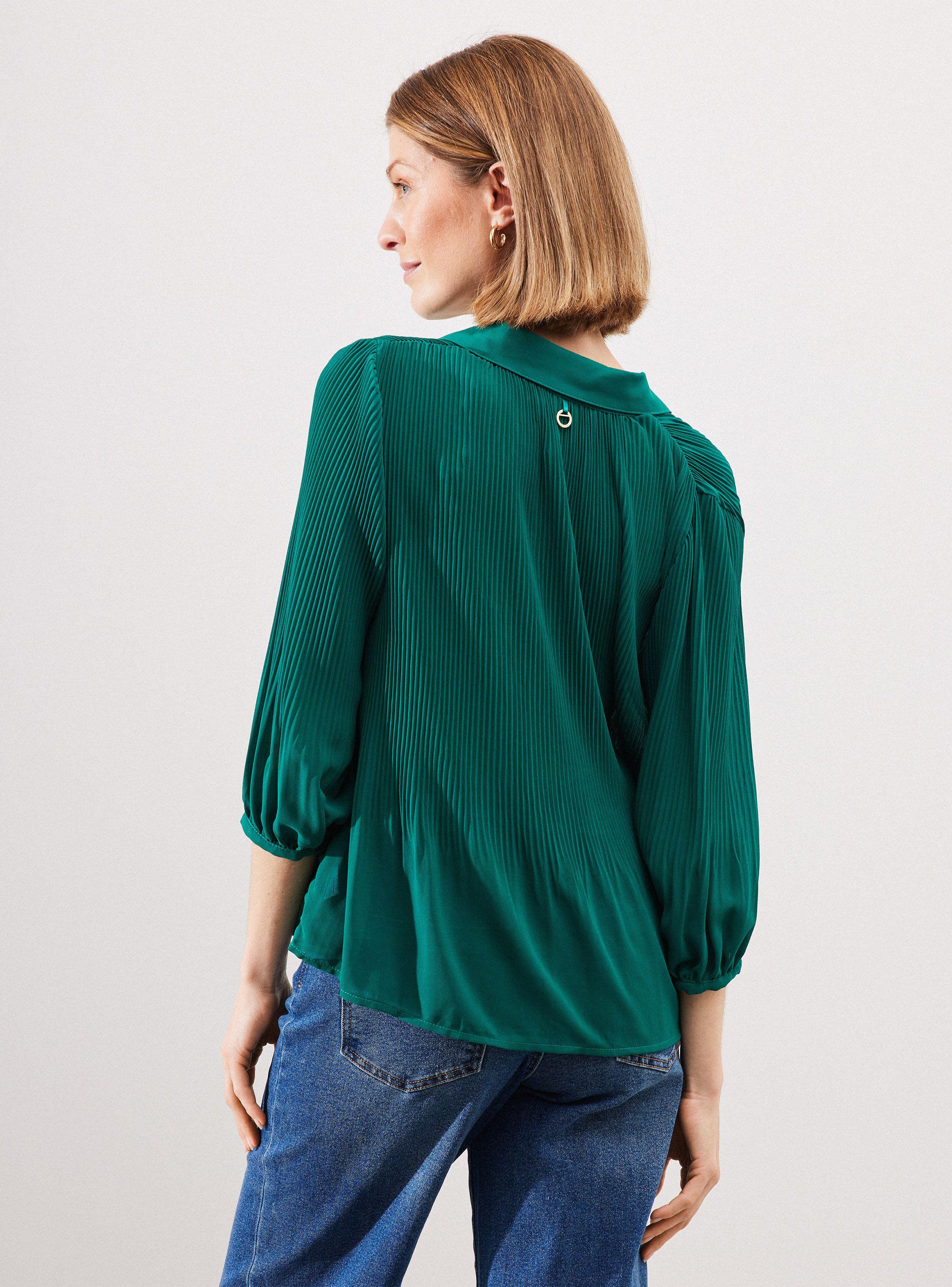 Blusa Manga 3/4 y Plisada-1
