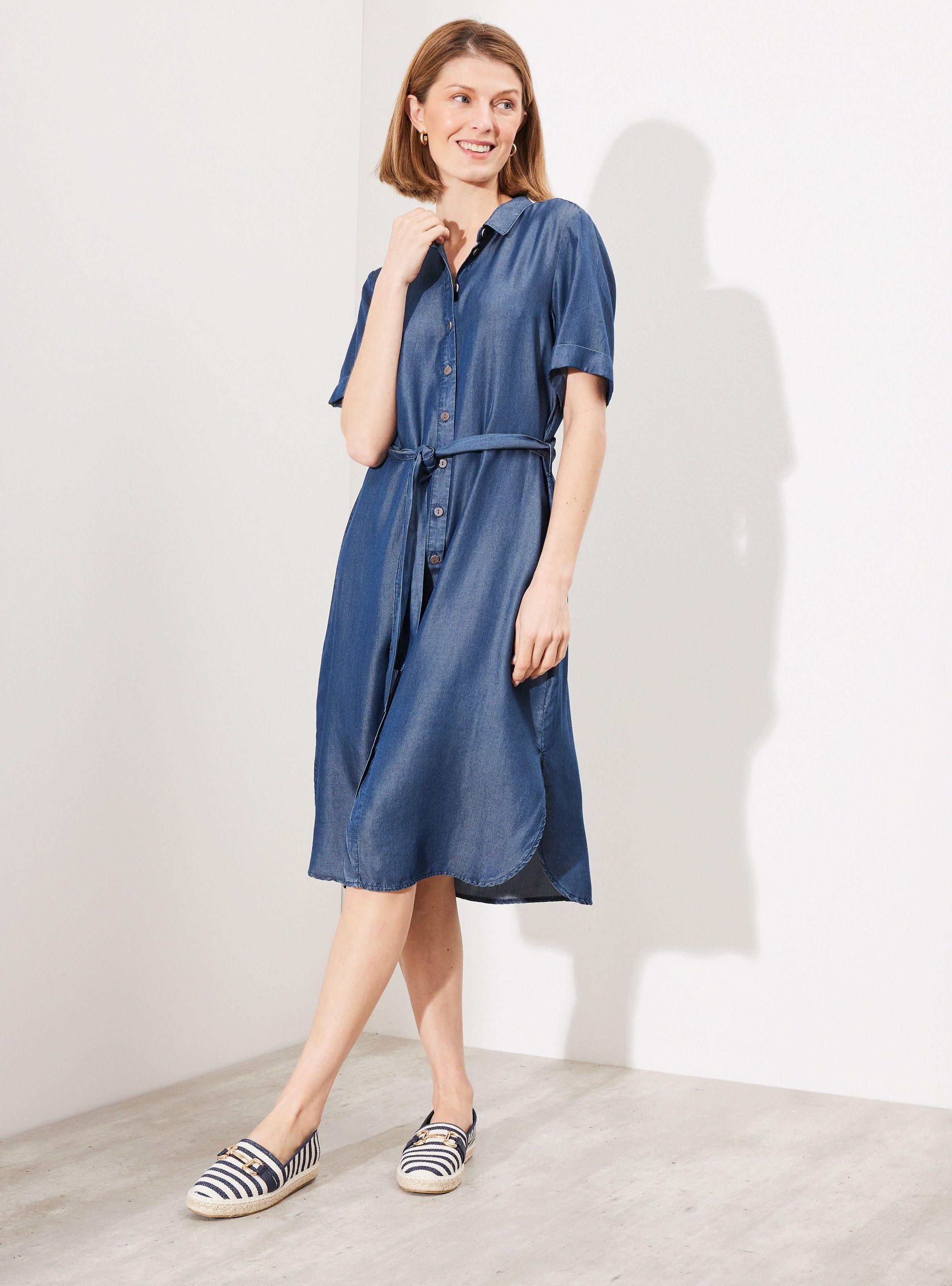 Vestido Tencel Camisero con Amarra en Cintura-4