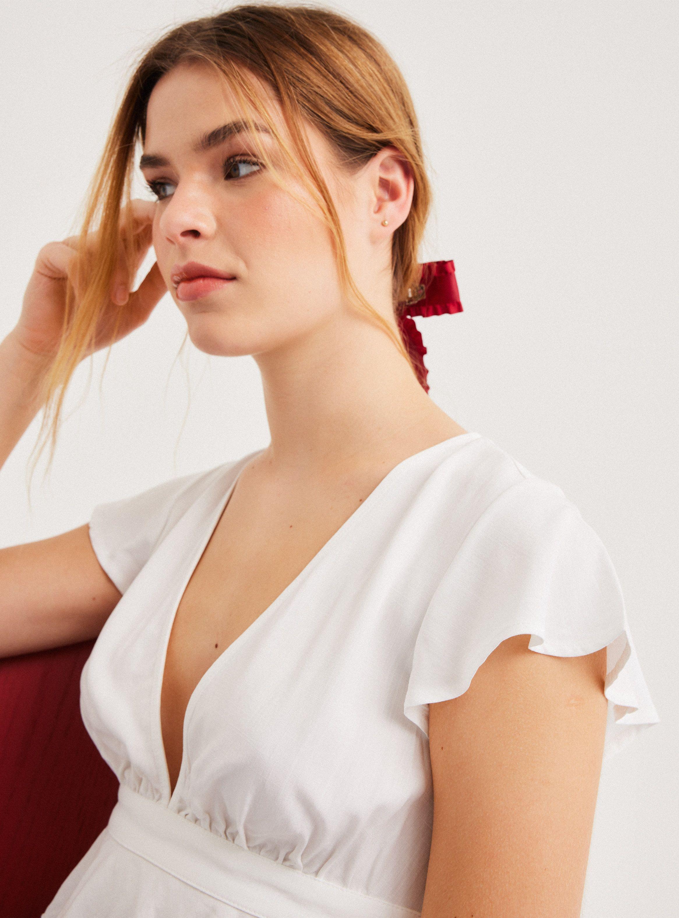 Blusa Escote V Nudo Espalda-2