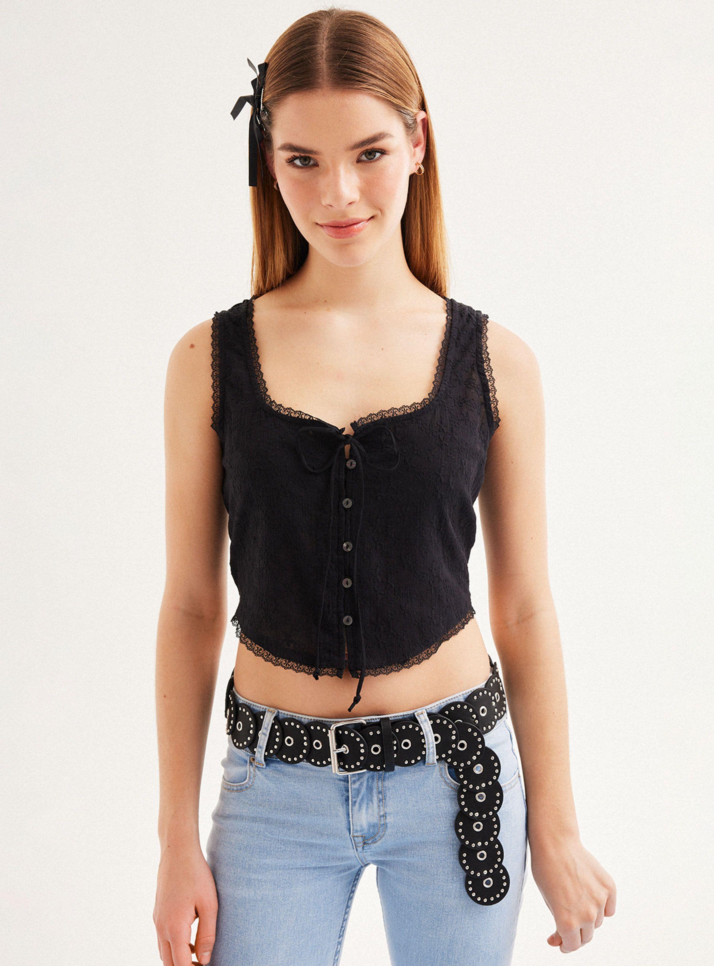 Blusa Straples Abotonada-0