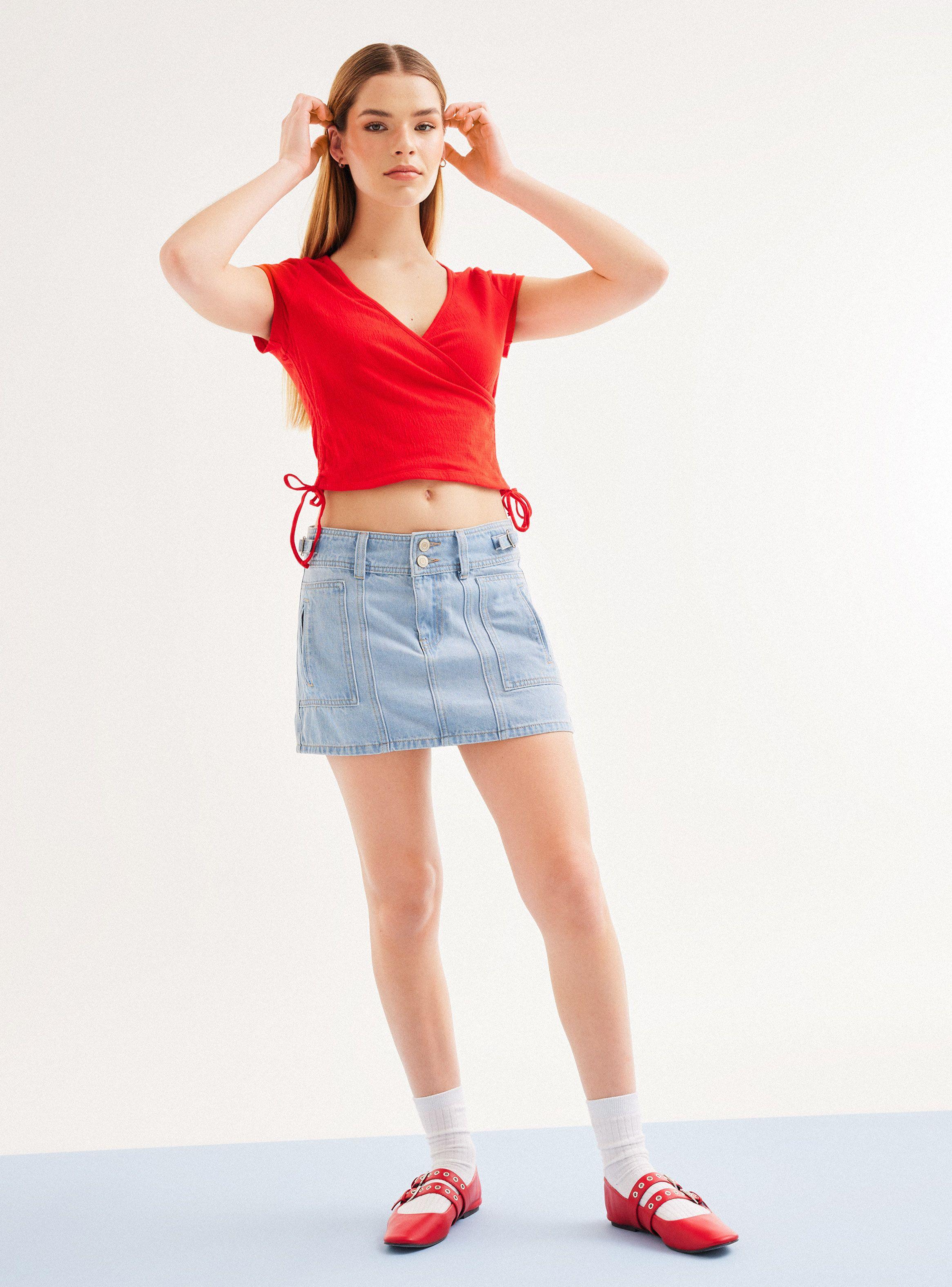 Polera Escote Cruzado con Cintas-4