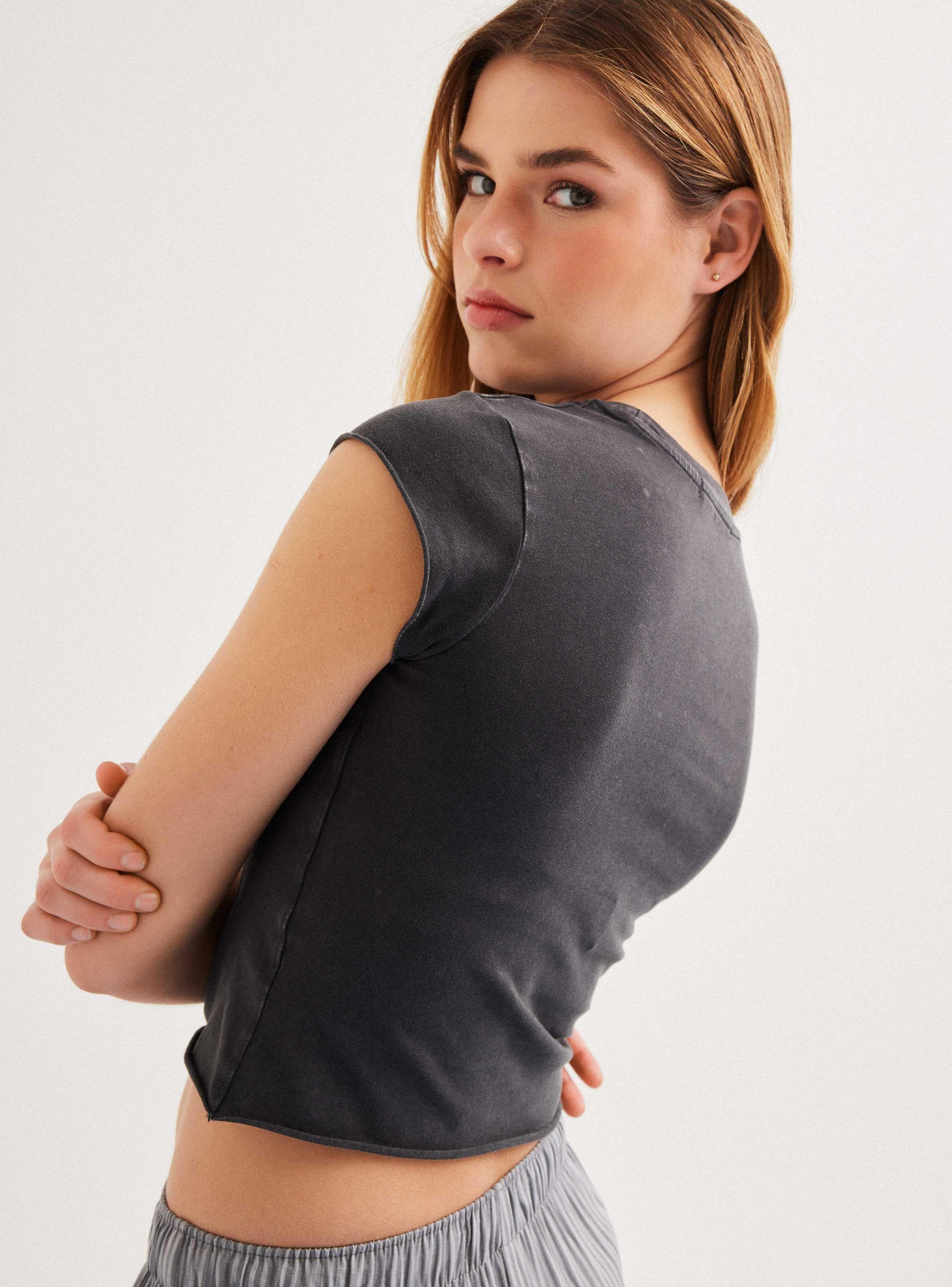 Polera Lavada Front Print 01-3
