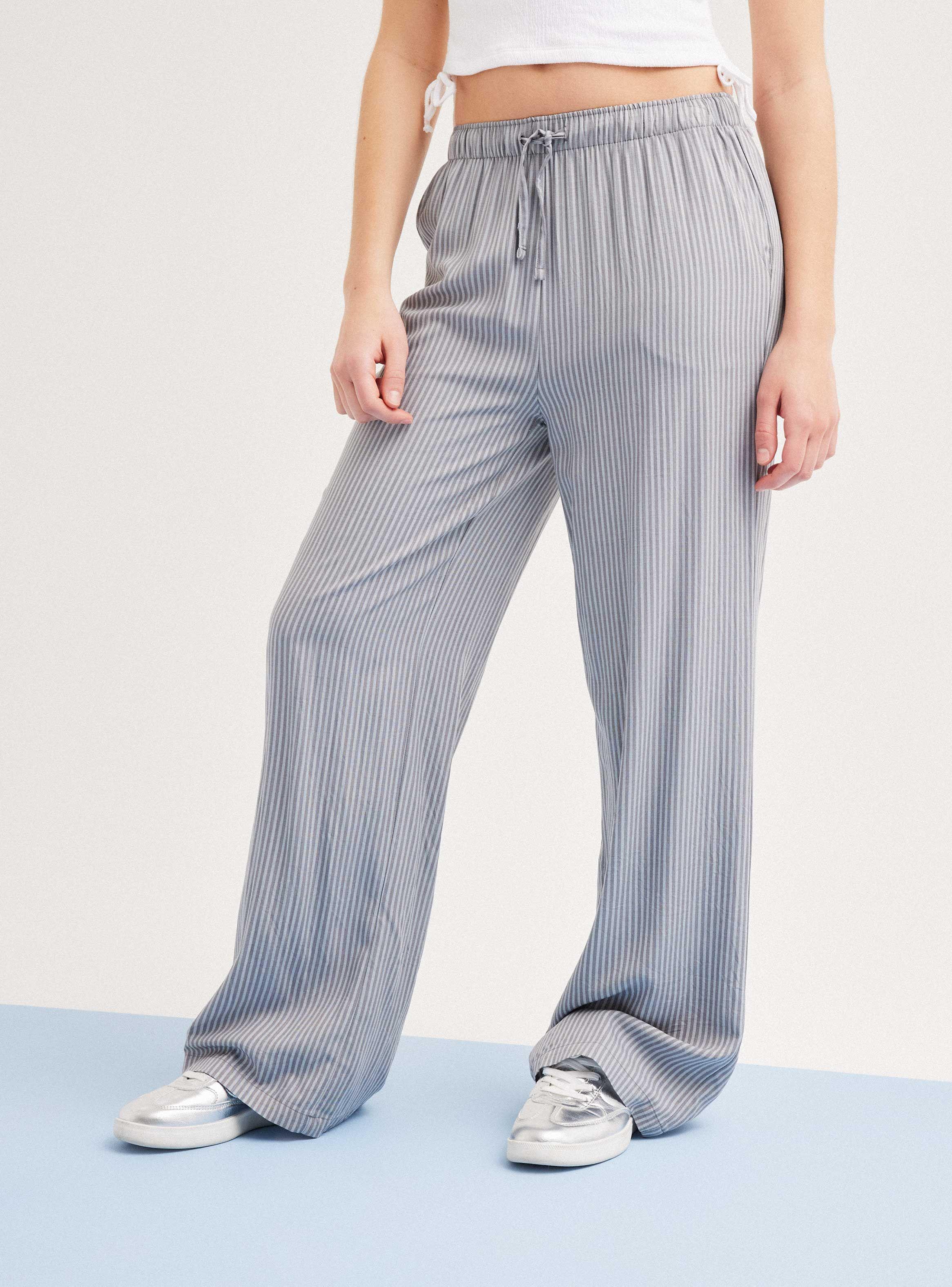 Pantalón Fluido Pretina Elasticada Relaxed Fit-0