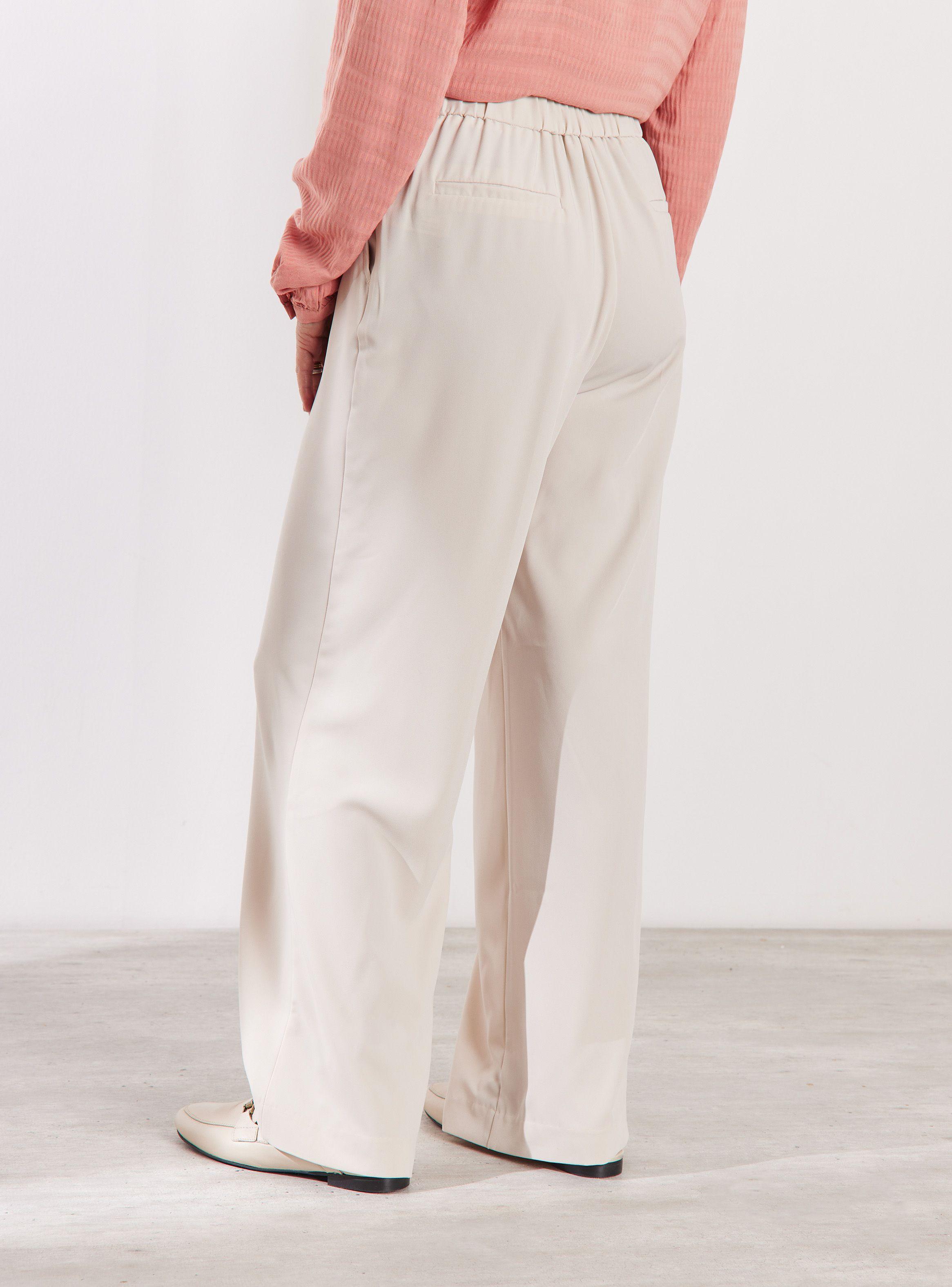 Pantalón de Vestir Suelto con Cintura Elástica-1