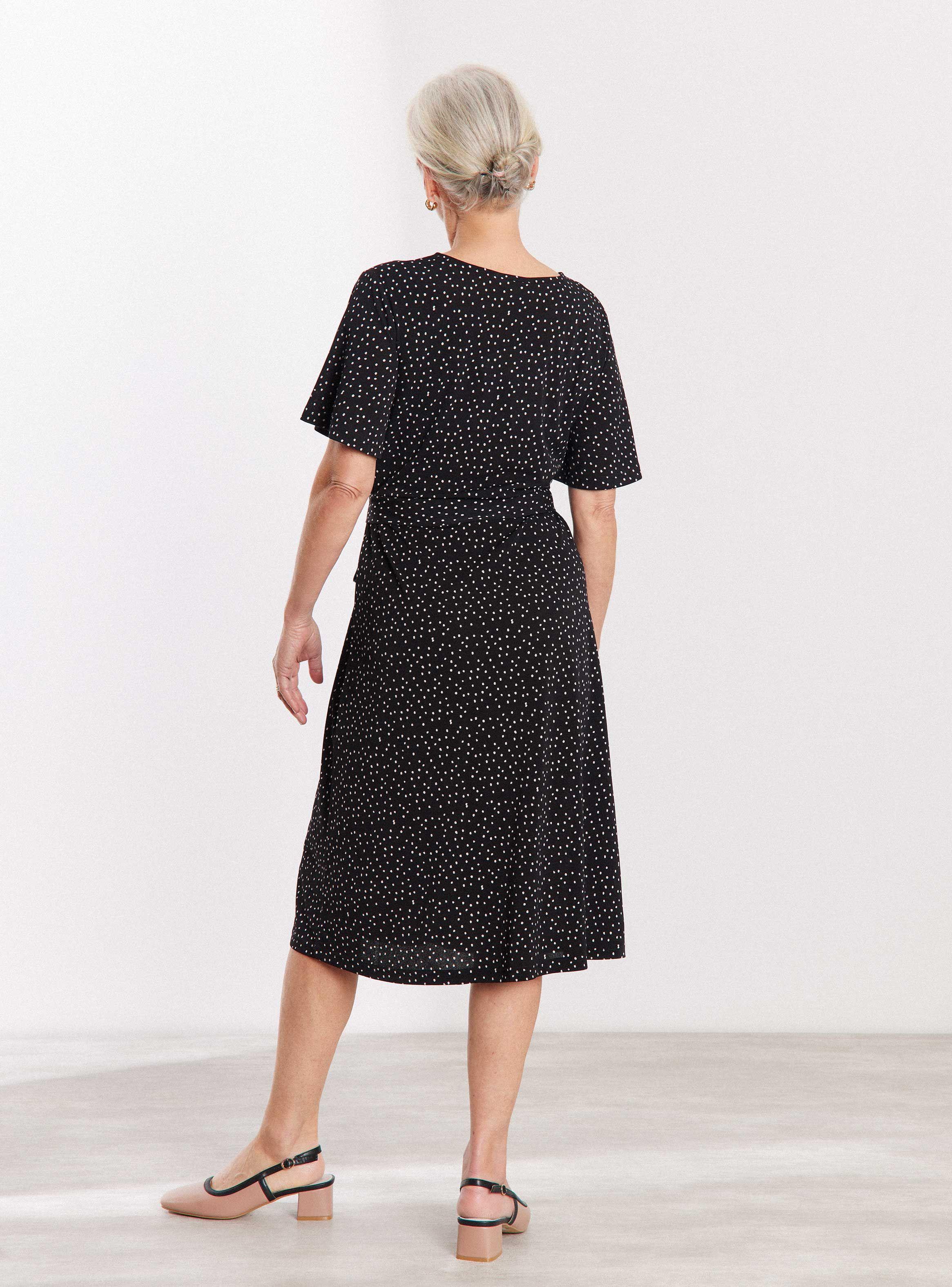 Vestido Cruzado con Cinturón Elasticado-5