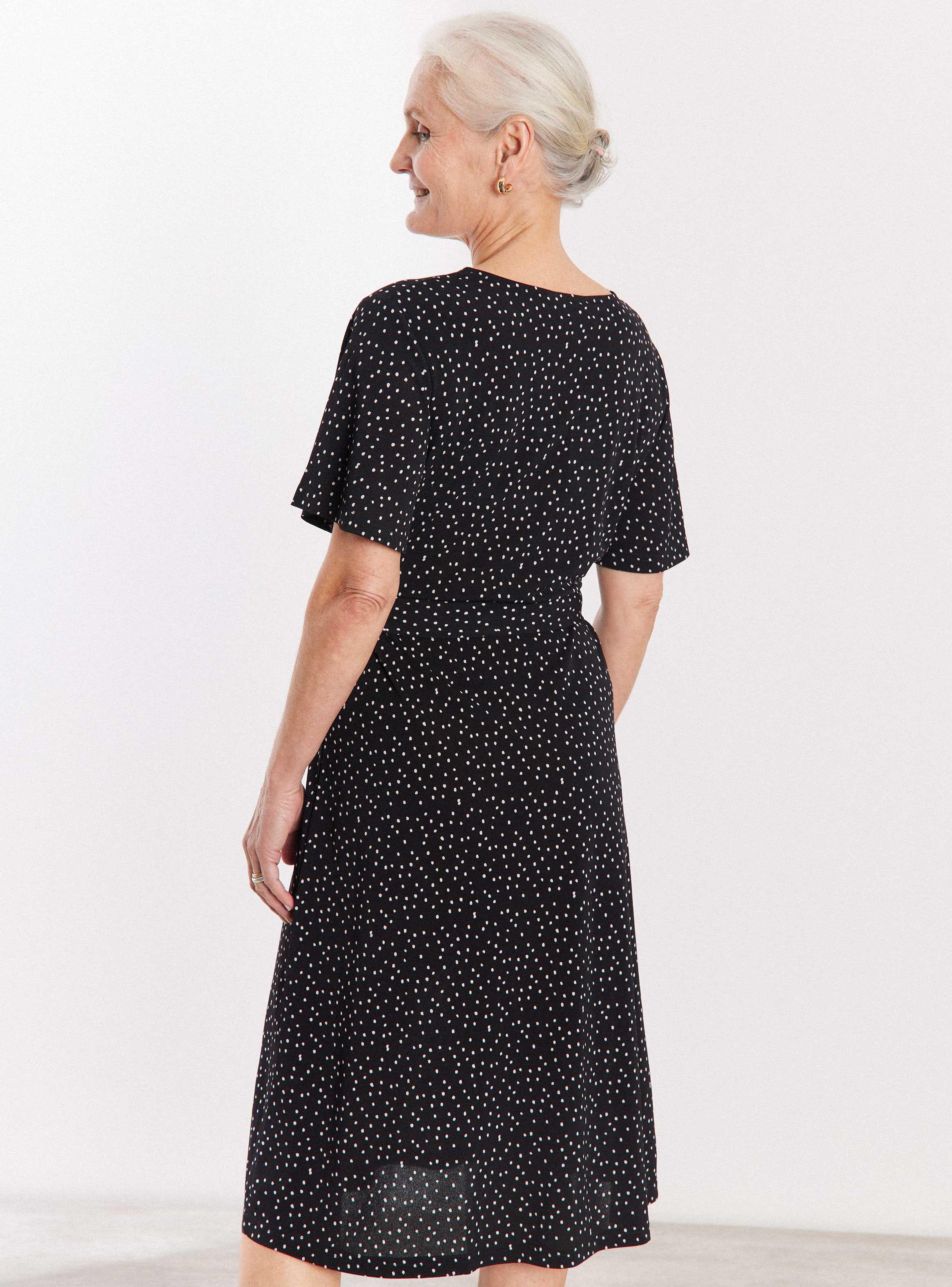 Vestido Cruzado con Cinturón Elasticado-1