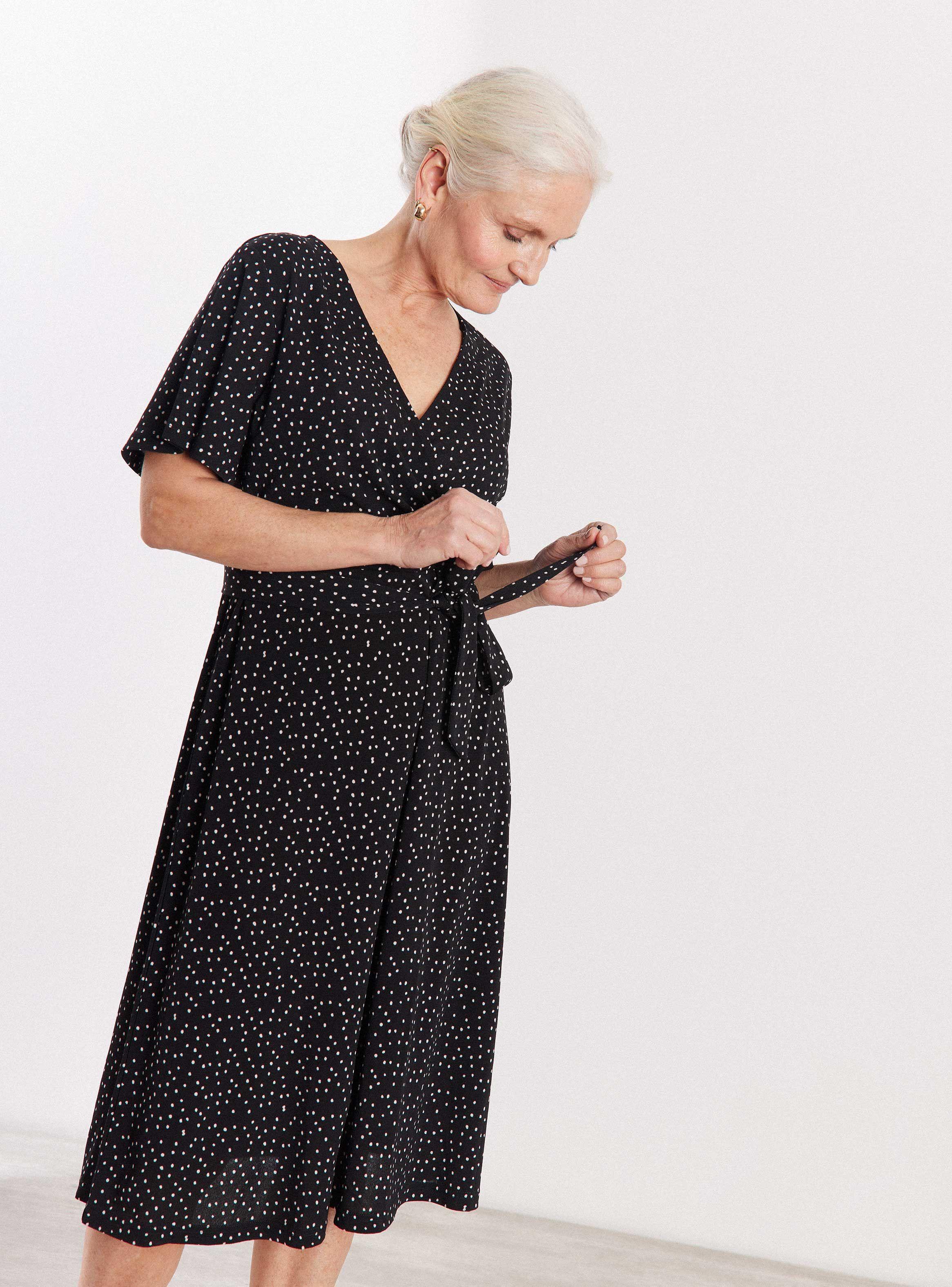 Vestido Cruzado con Cinturón Elasticado-0