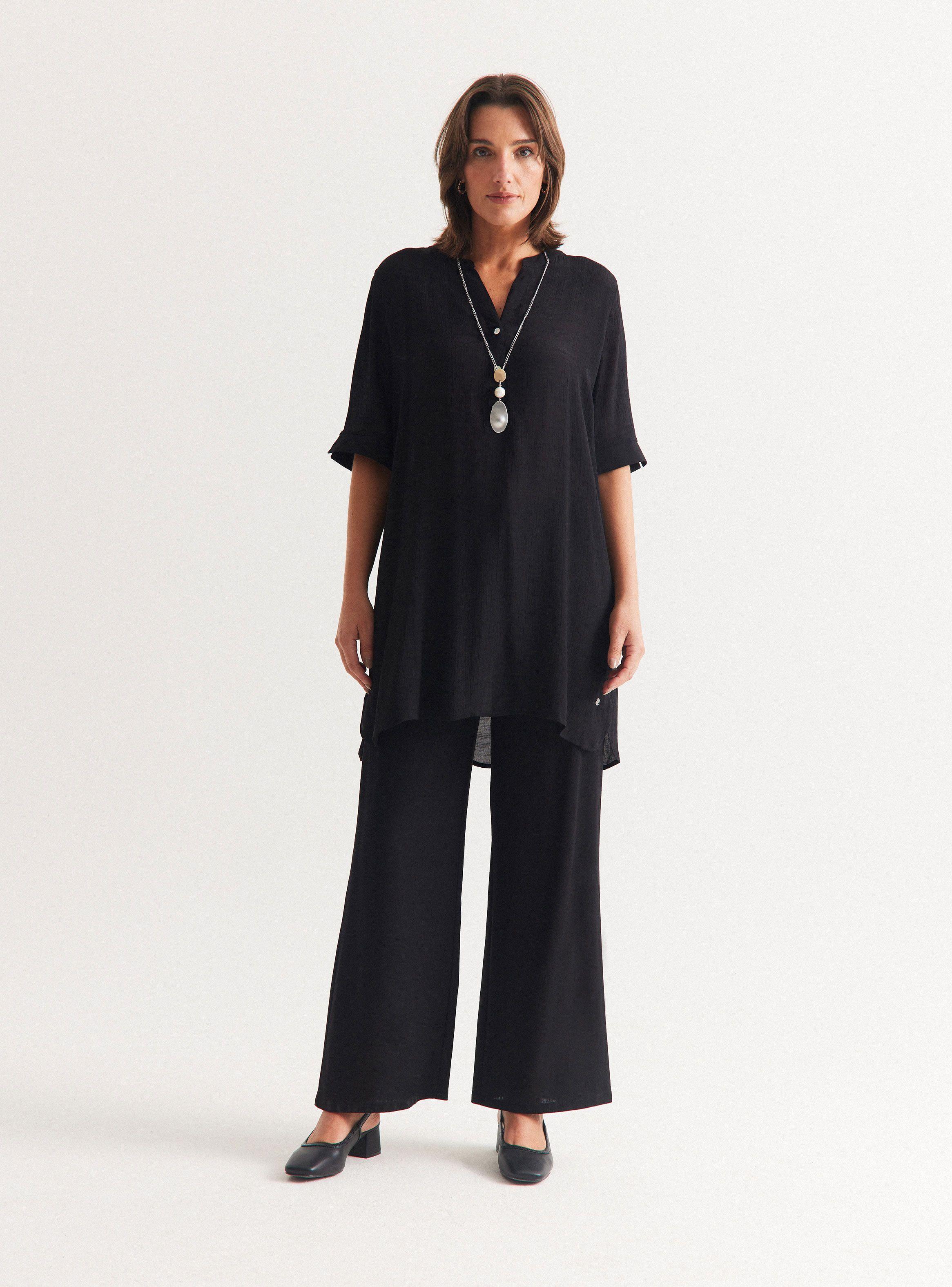 Blusa Larga con Collar-4