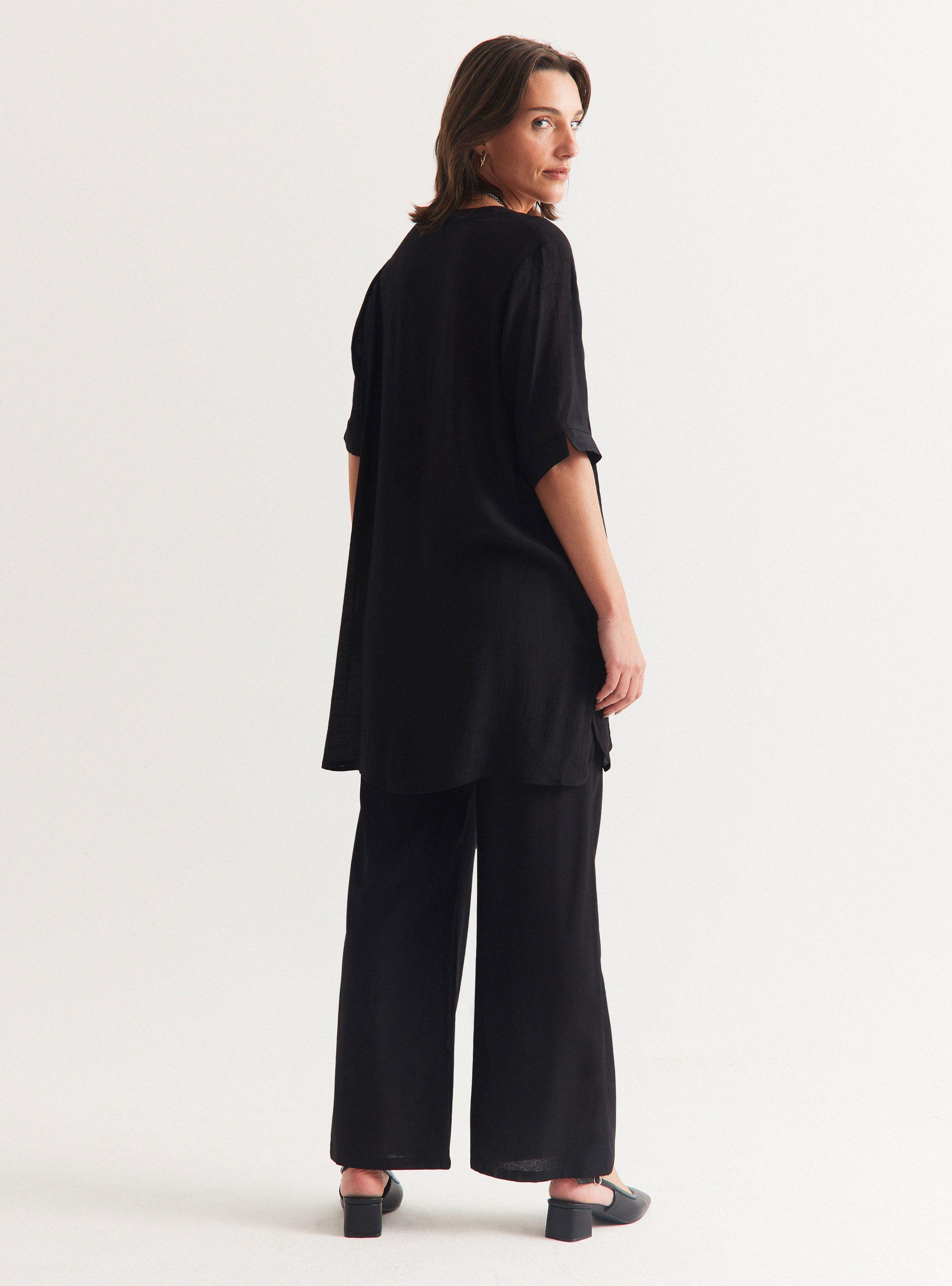 Blusa Larga con Collar-5