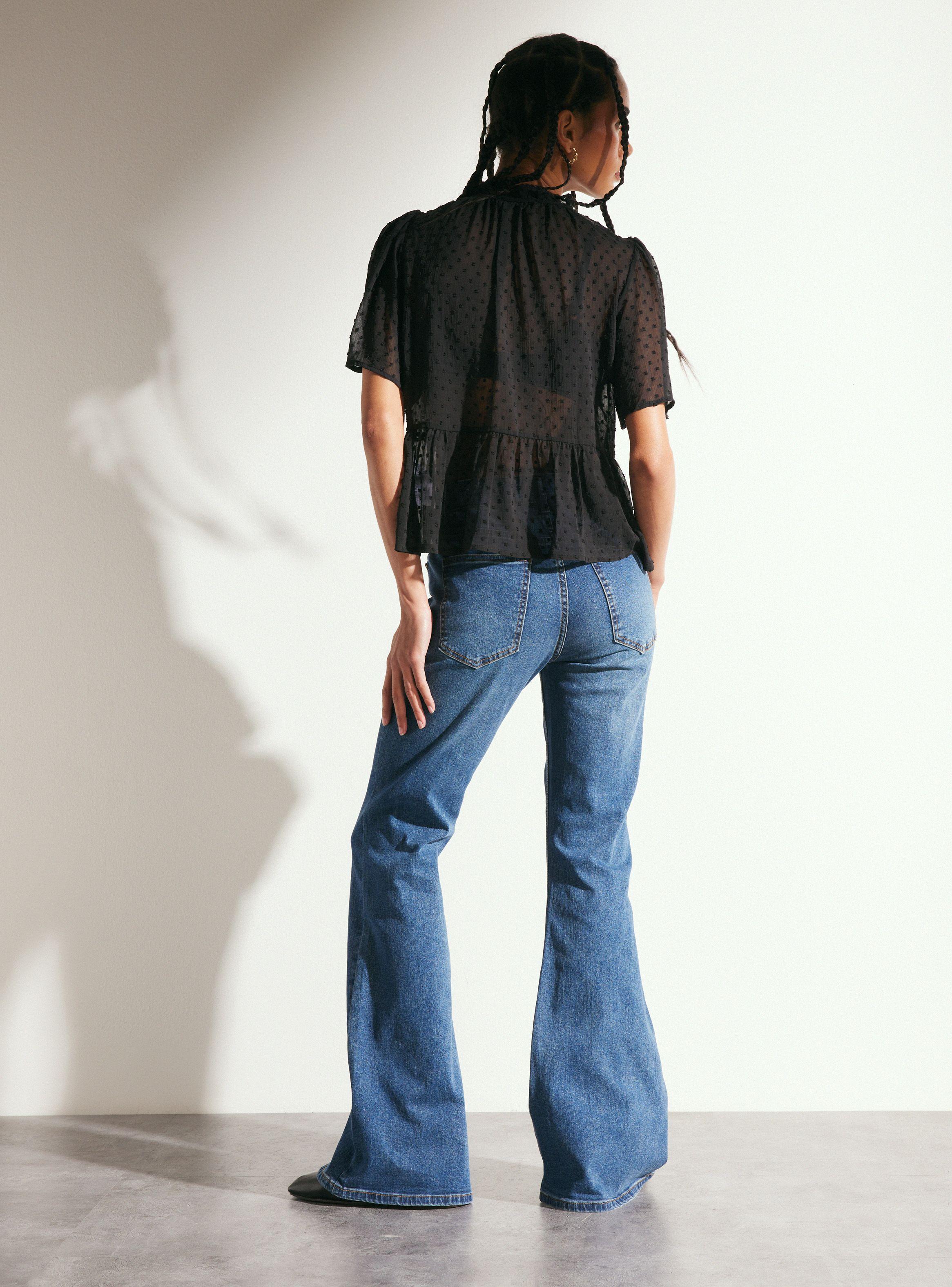Blusa Plumetti Corte Peplum y Lazo-5
