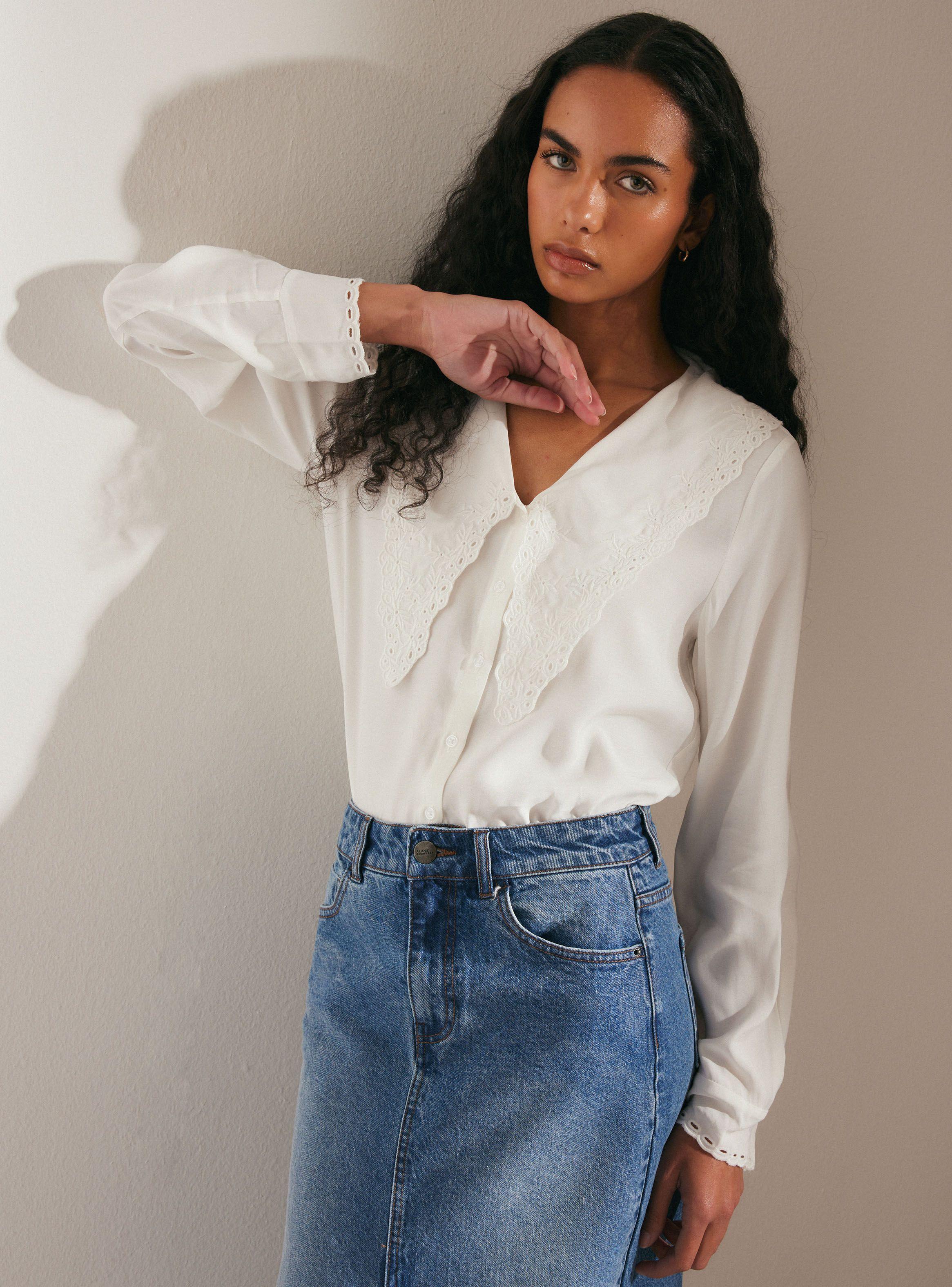 Blusa Cuello Bobo Bordado-0