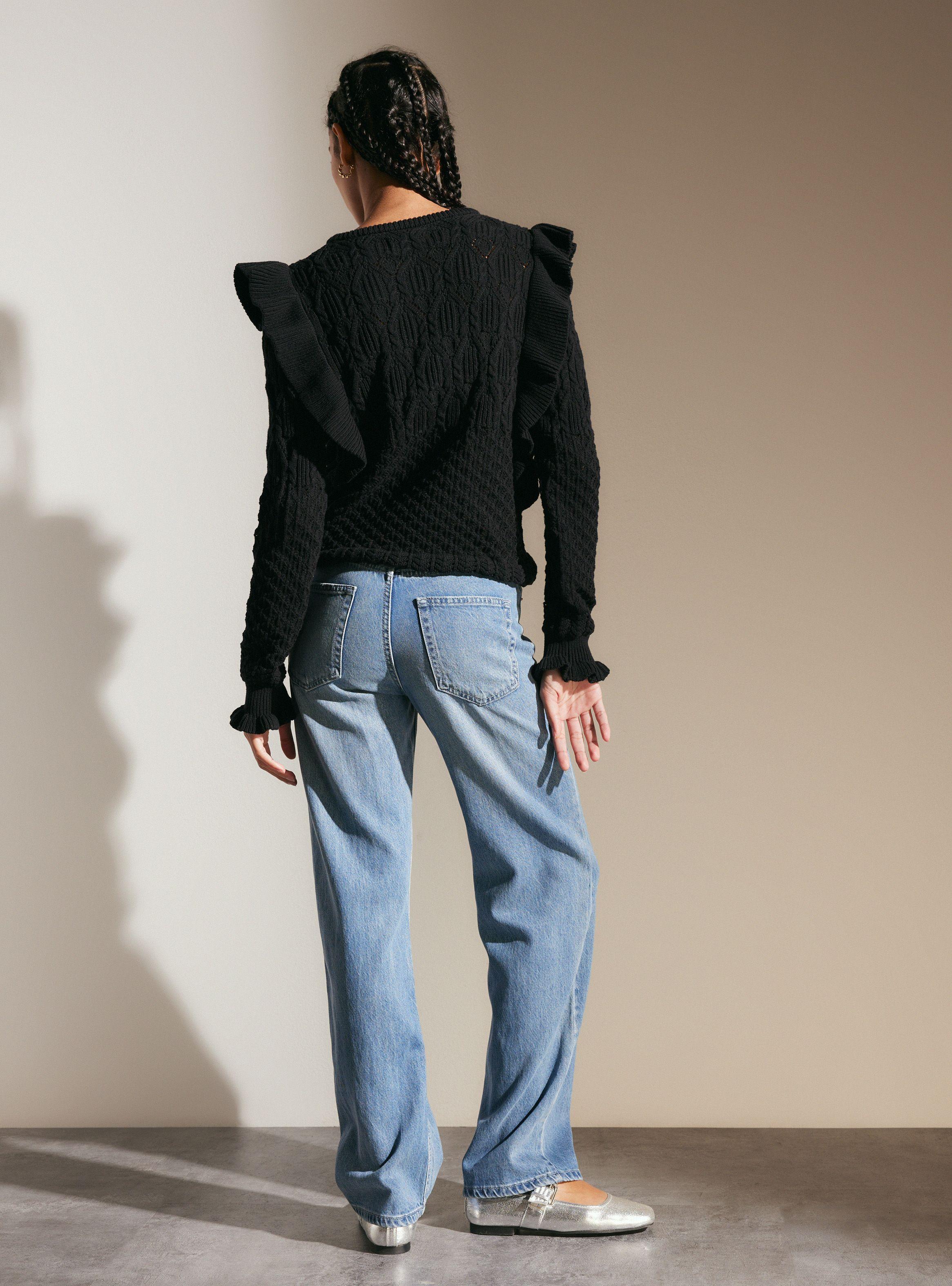 Sweater Trenzado con Vuelos-5