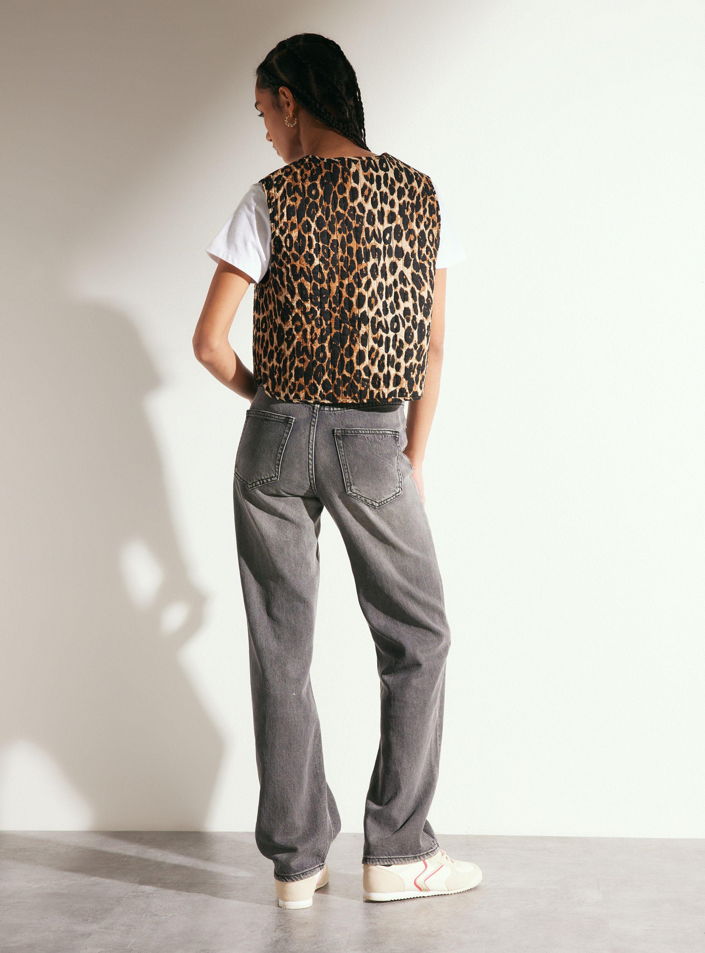 Chaqueta Tipo Vest Acolchado Estampado Animal-5
