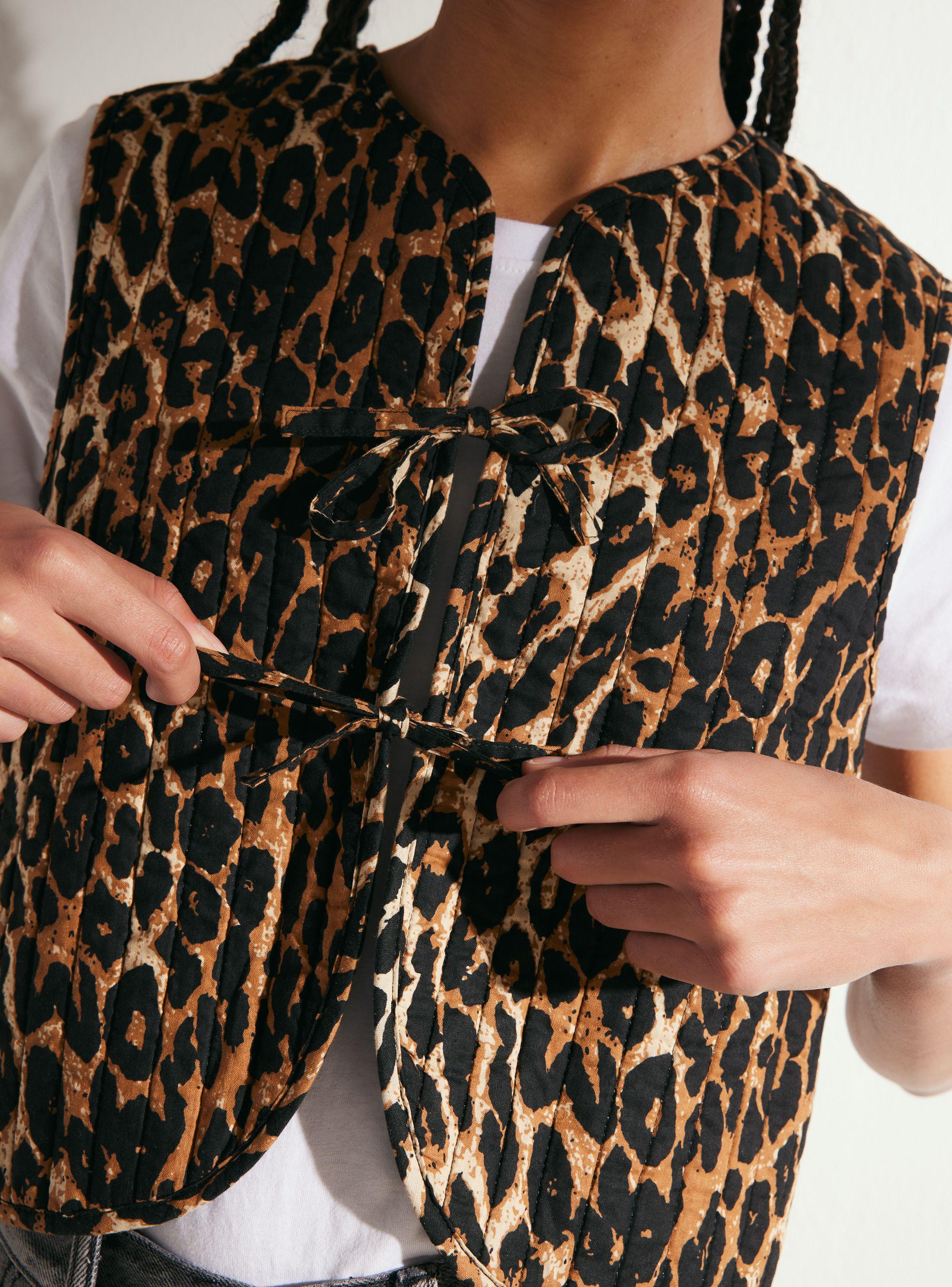 Chaqueta Tipo Vest Acolchado Estampado Animal-3