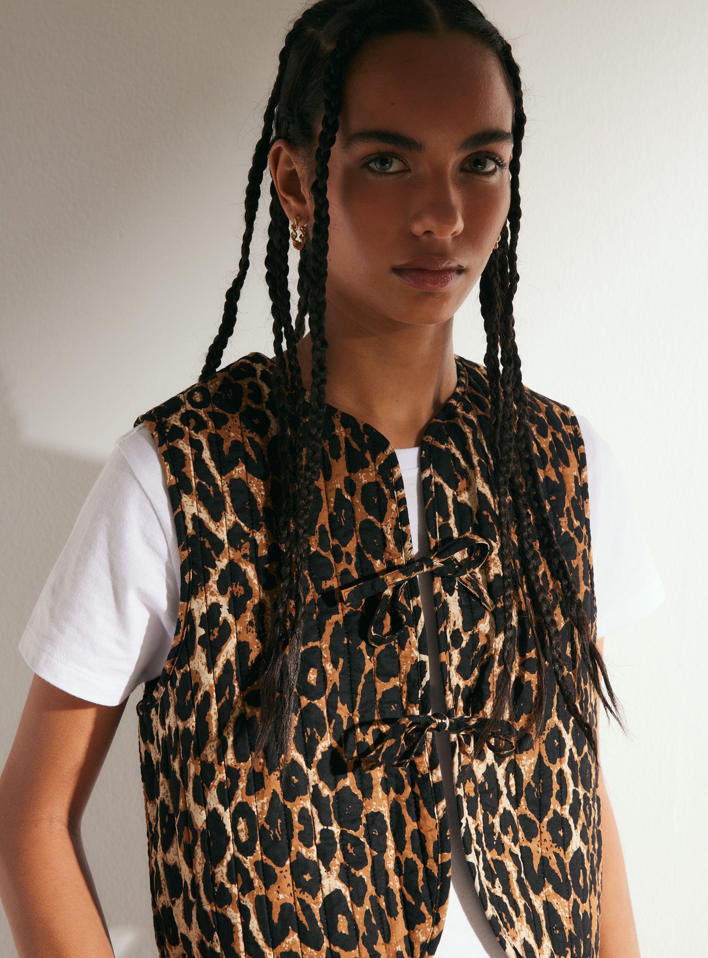 Chaqueta Tipo Vest Acolchado Estampado Animal-2