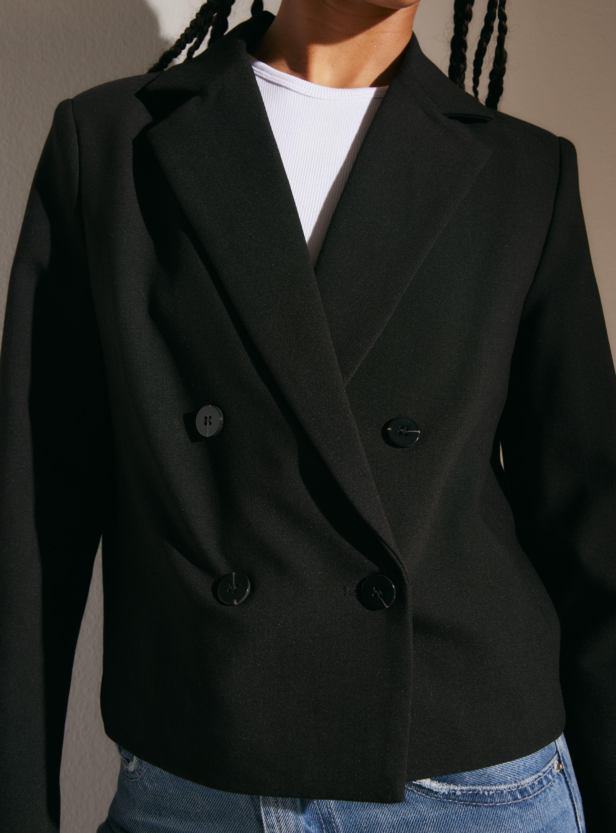 Blazer Crop Doble Abotonadura-3