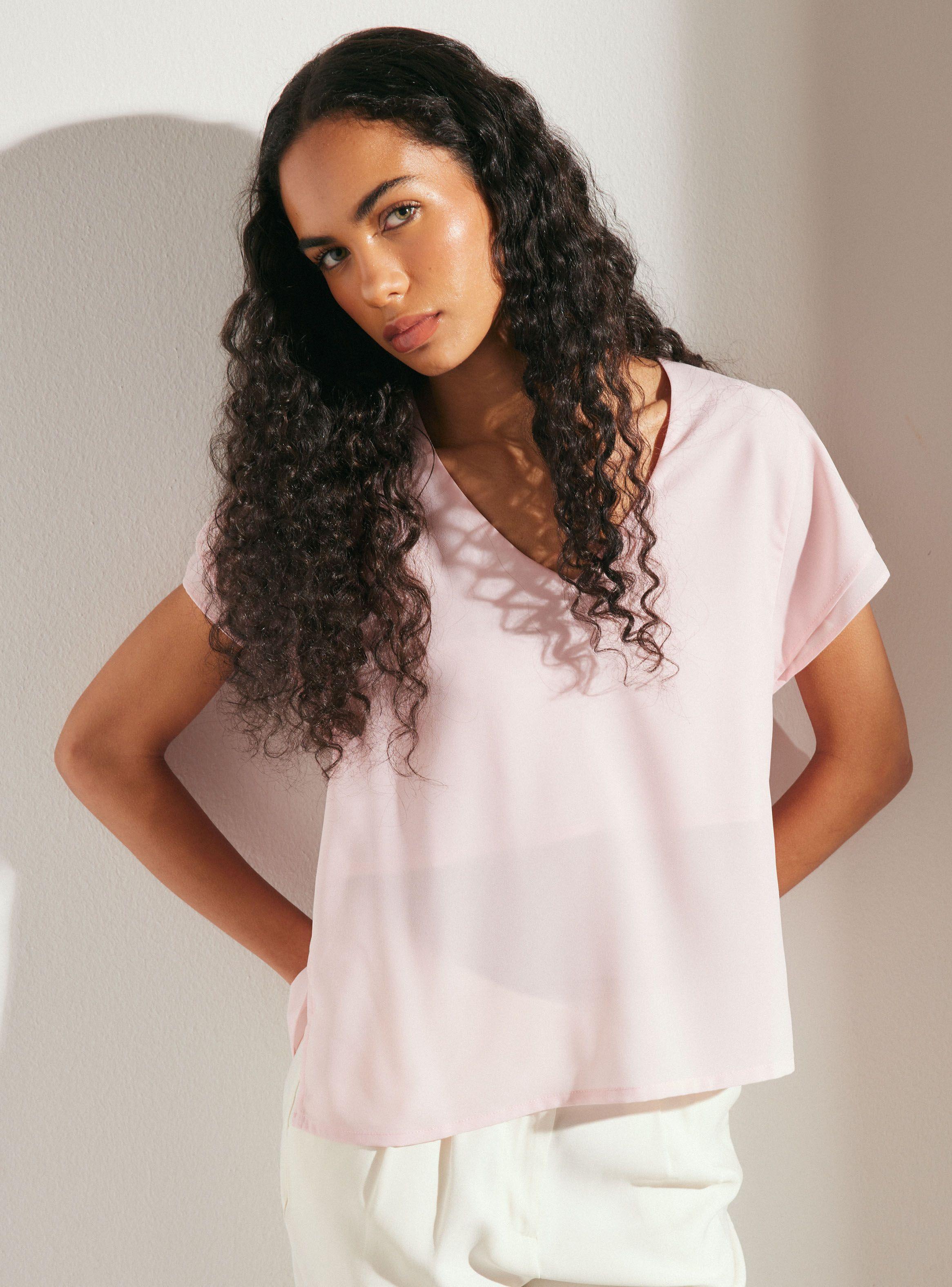 Blusa con Doble Manga Fluida-0