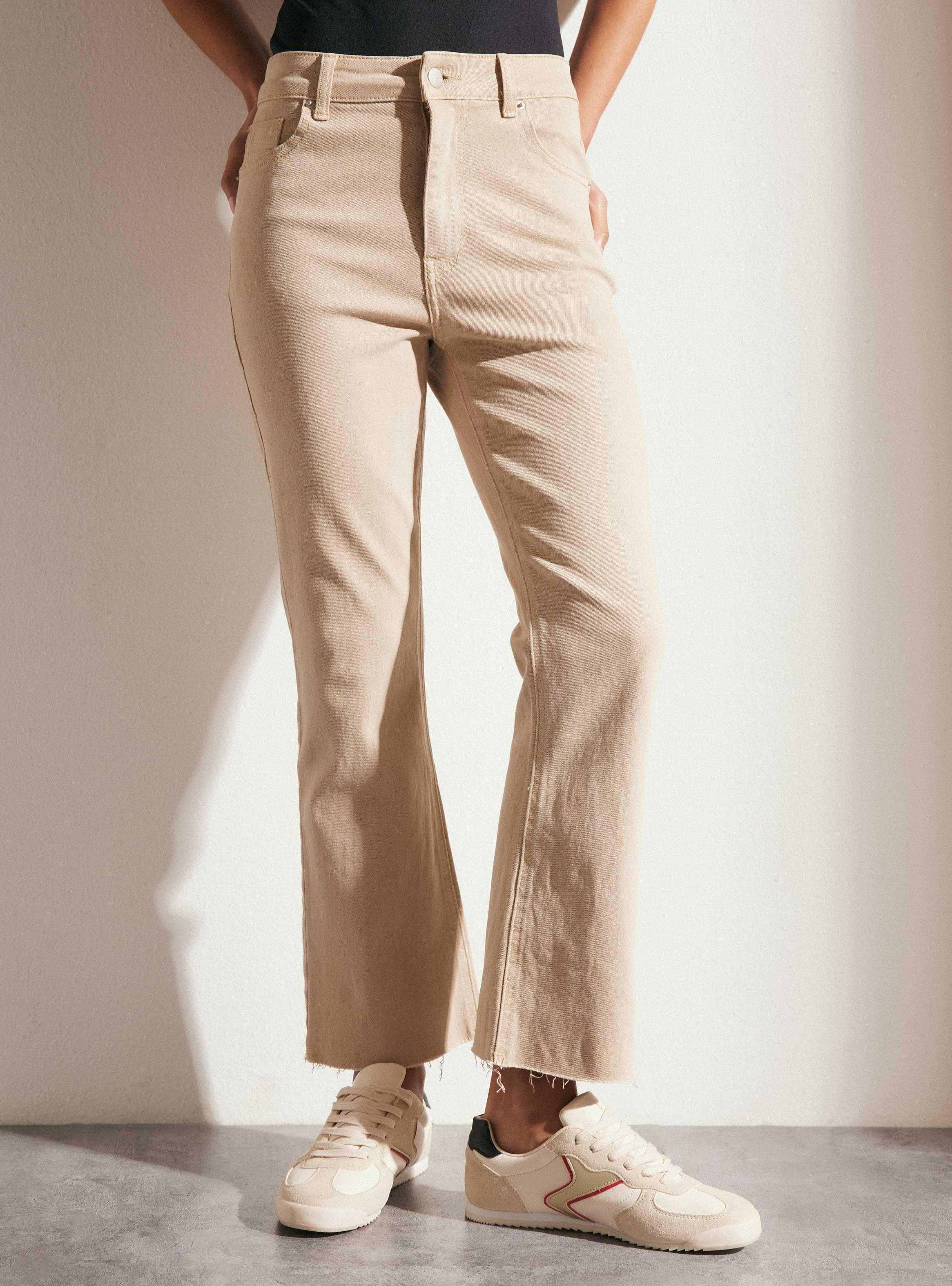 Jeans Crop Flare Tobillo a la Vista-0