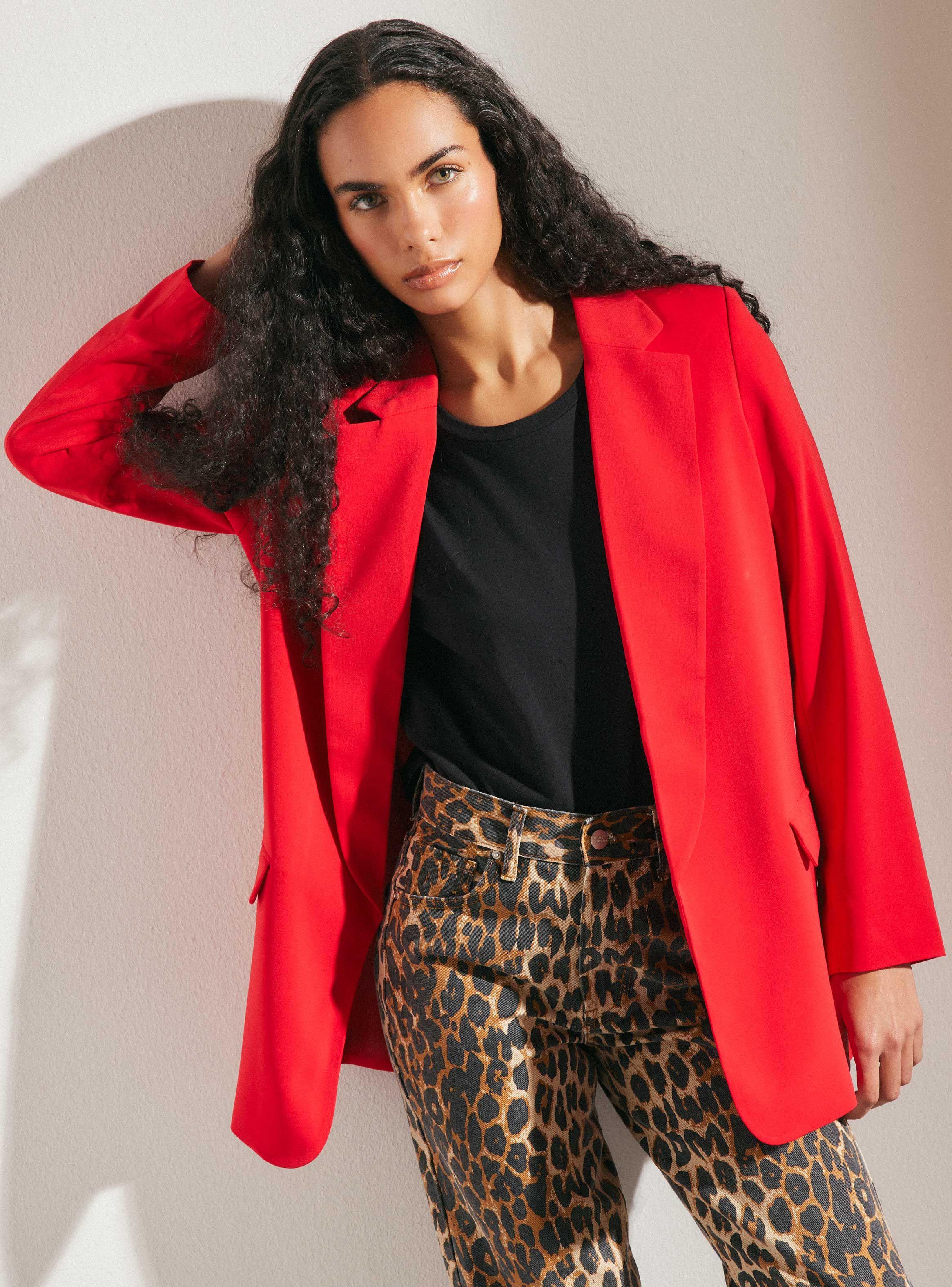 Blazer Manga Roll Up Tela Rígida-0