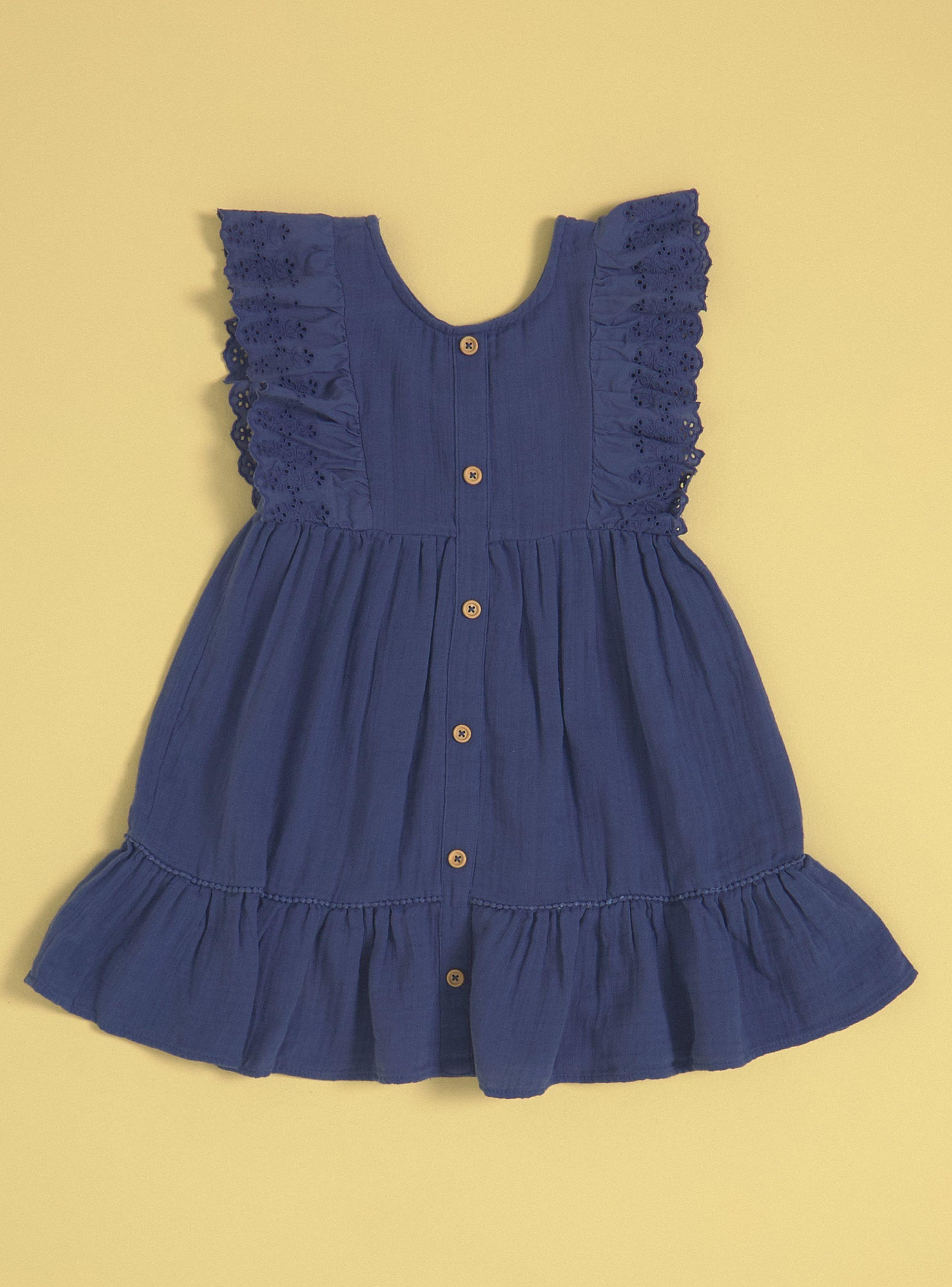 Vestido Bambula Vuelos Broderie Botones-0