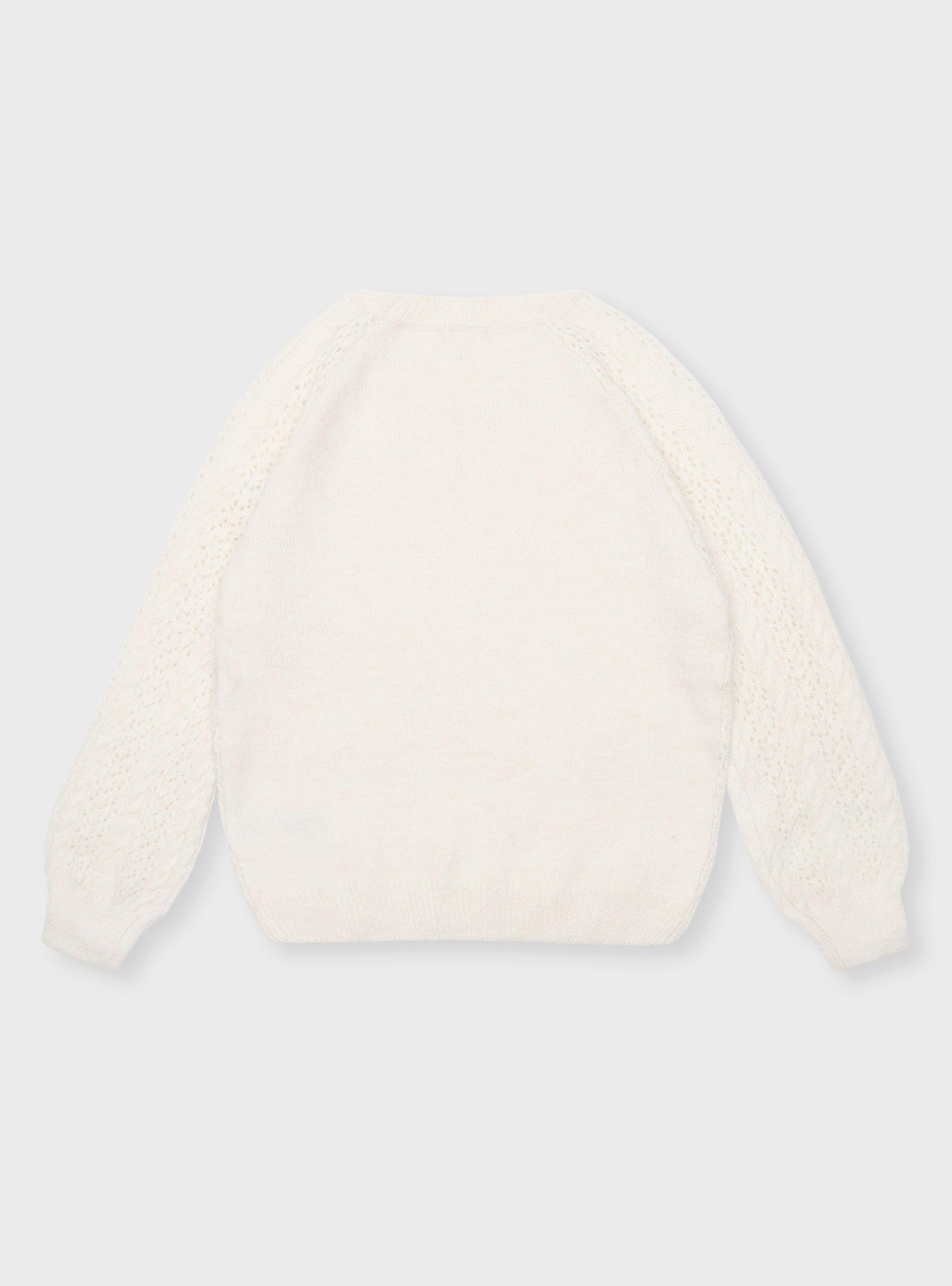 Sweater Liso Manga Larga Crudo Casual-1