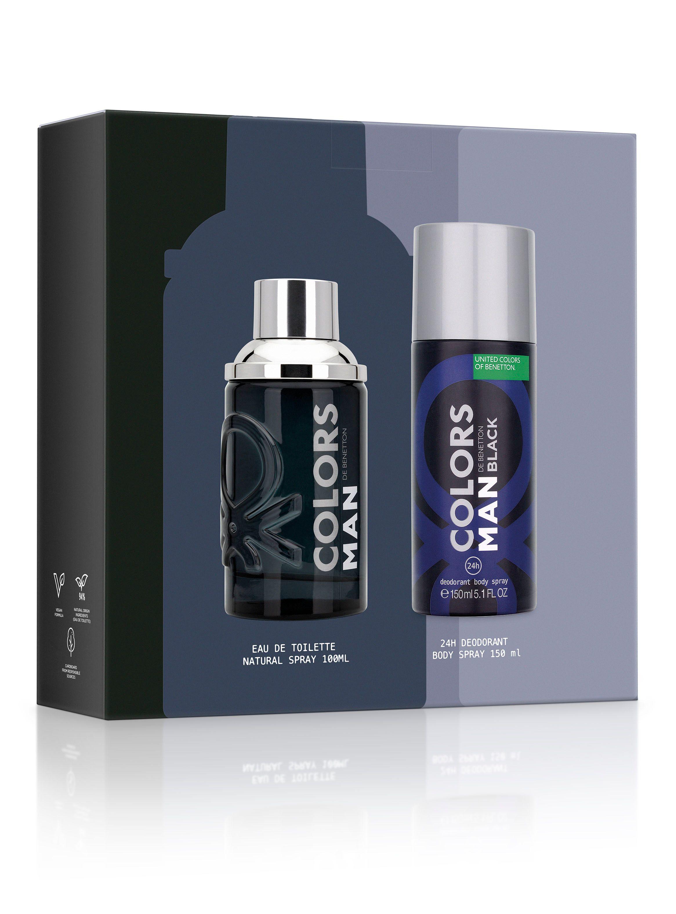Set Perfume Colors Black EDT Hombre 100 ml + Desodorante 150 ml-1