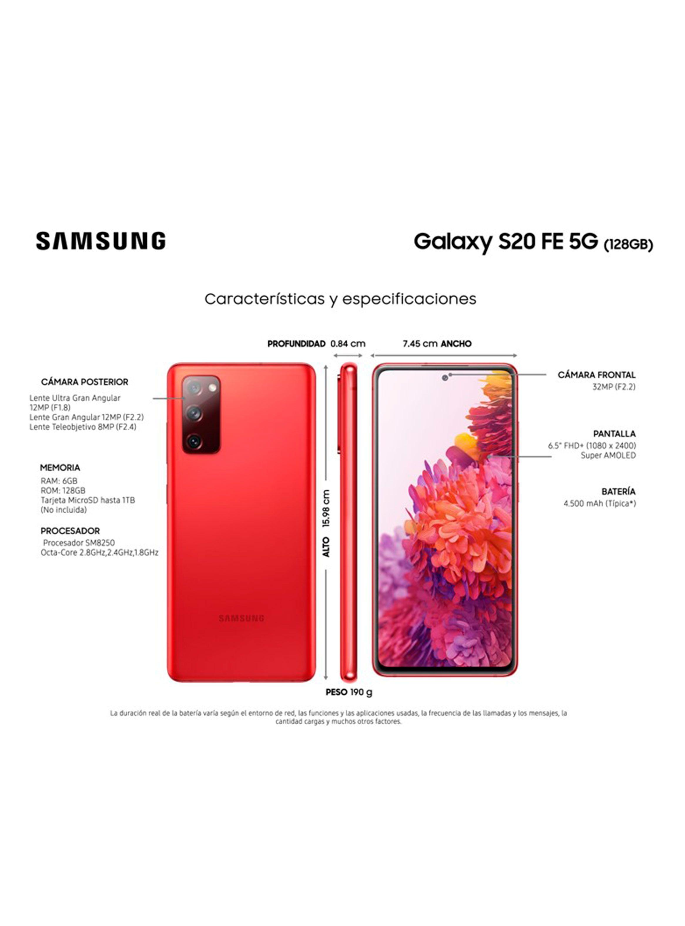 Smartphone Galaxy S20 FE 5G 128GB Red Liberado-5