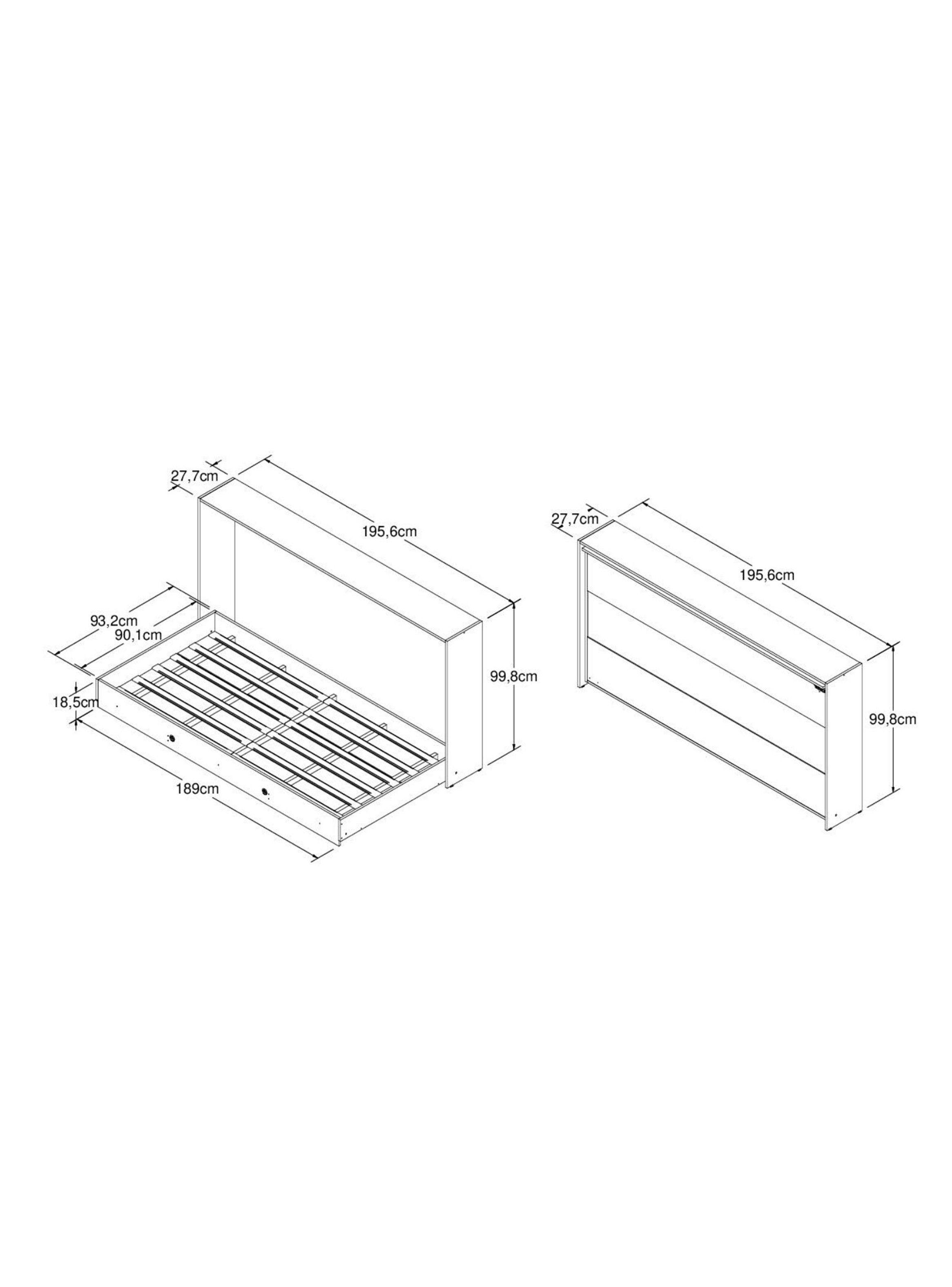 Cama Plegable Horizontal América 1 Plaza-1