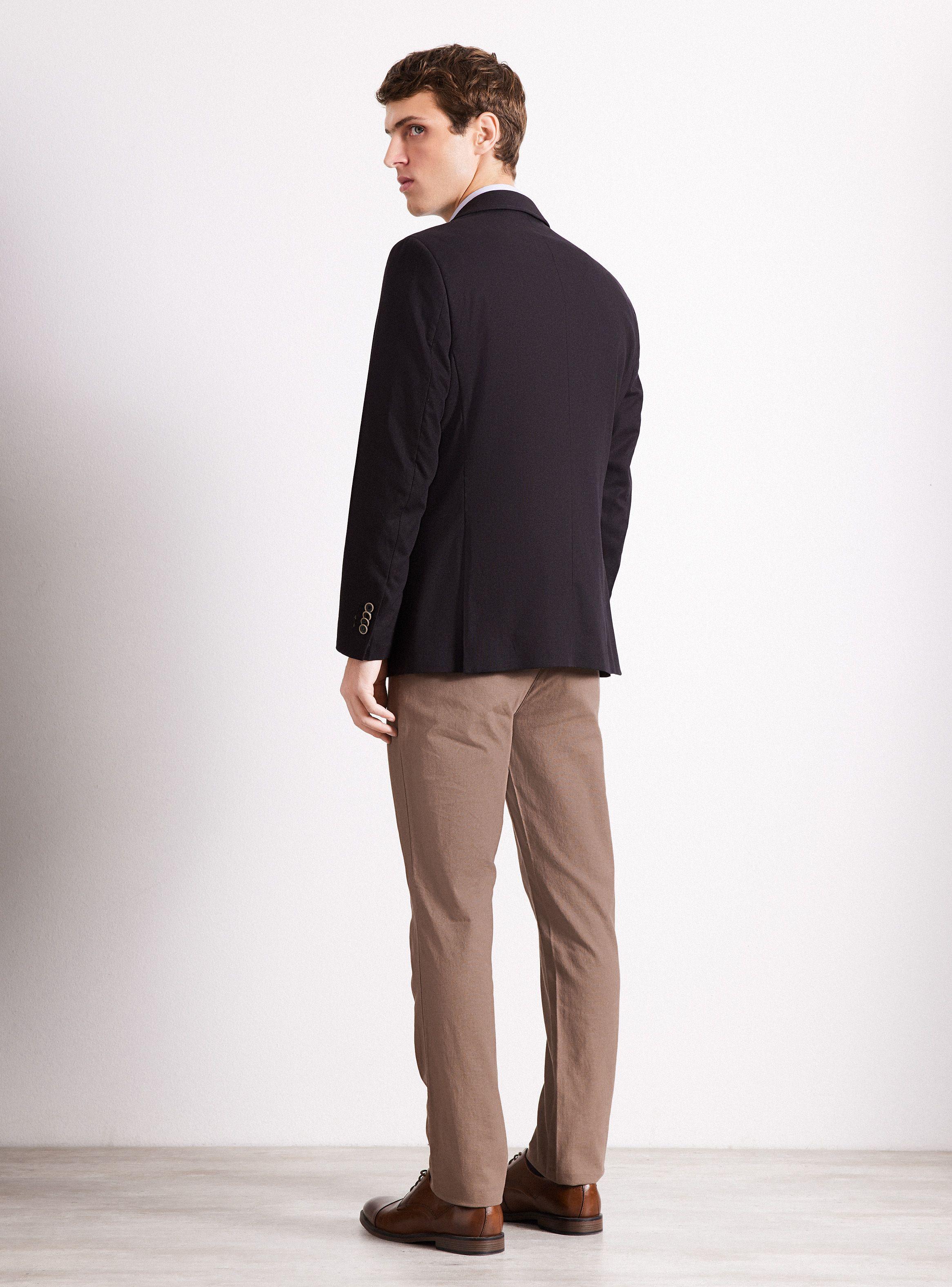 Vestón Recto Slim Fit con Lino-5