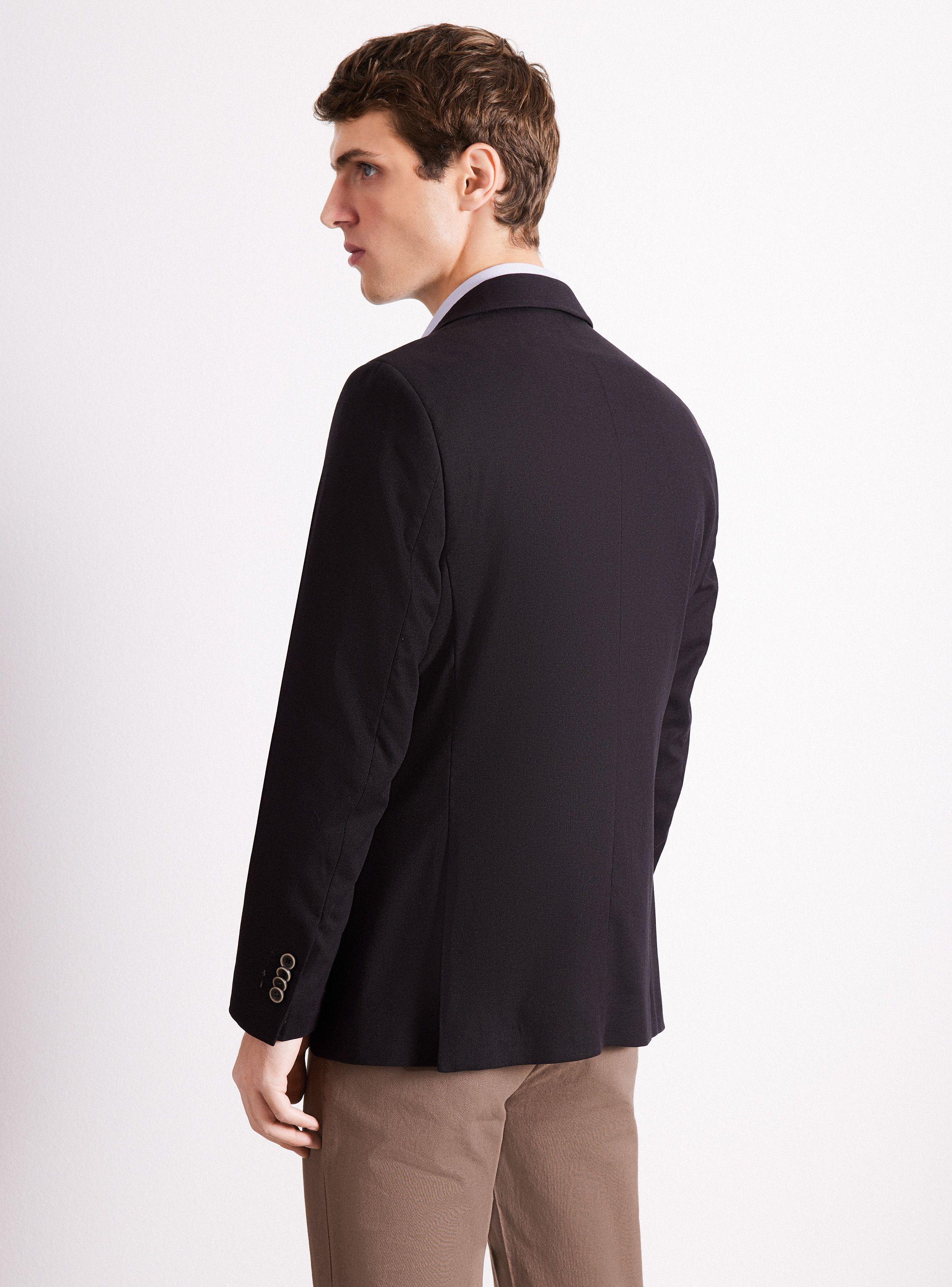 Vestón Recto Slim Fit con Lino-1