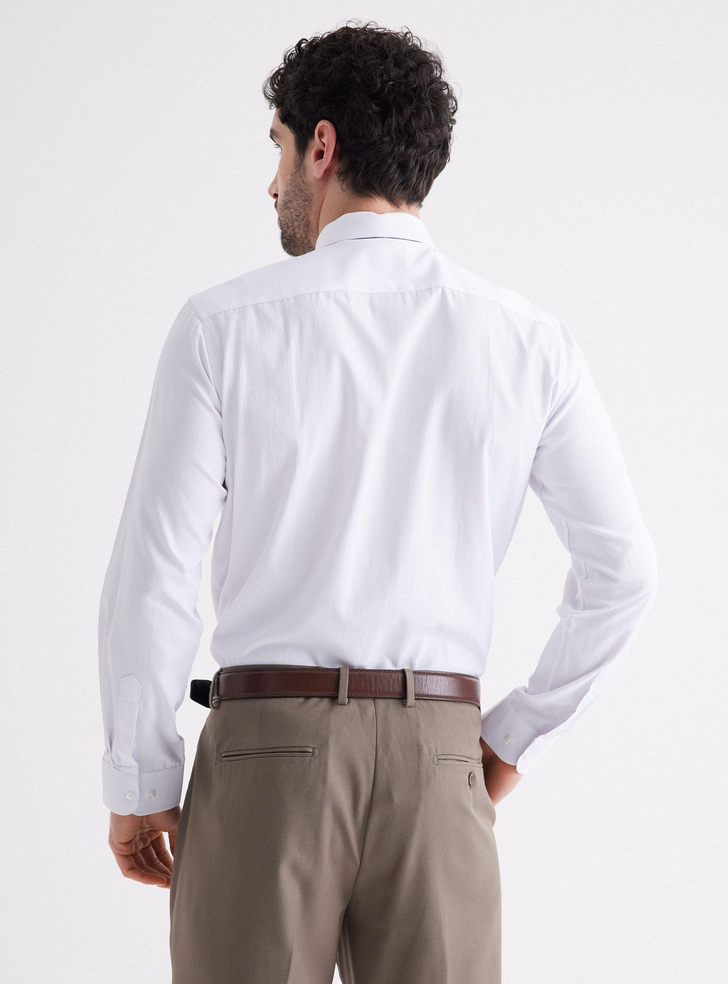 Camisa de Vestir Slim Fit Texturada y Fantasía-1