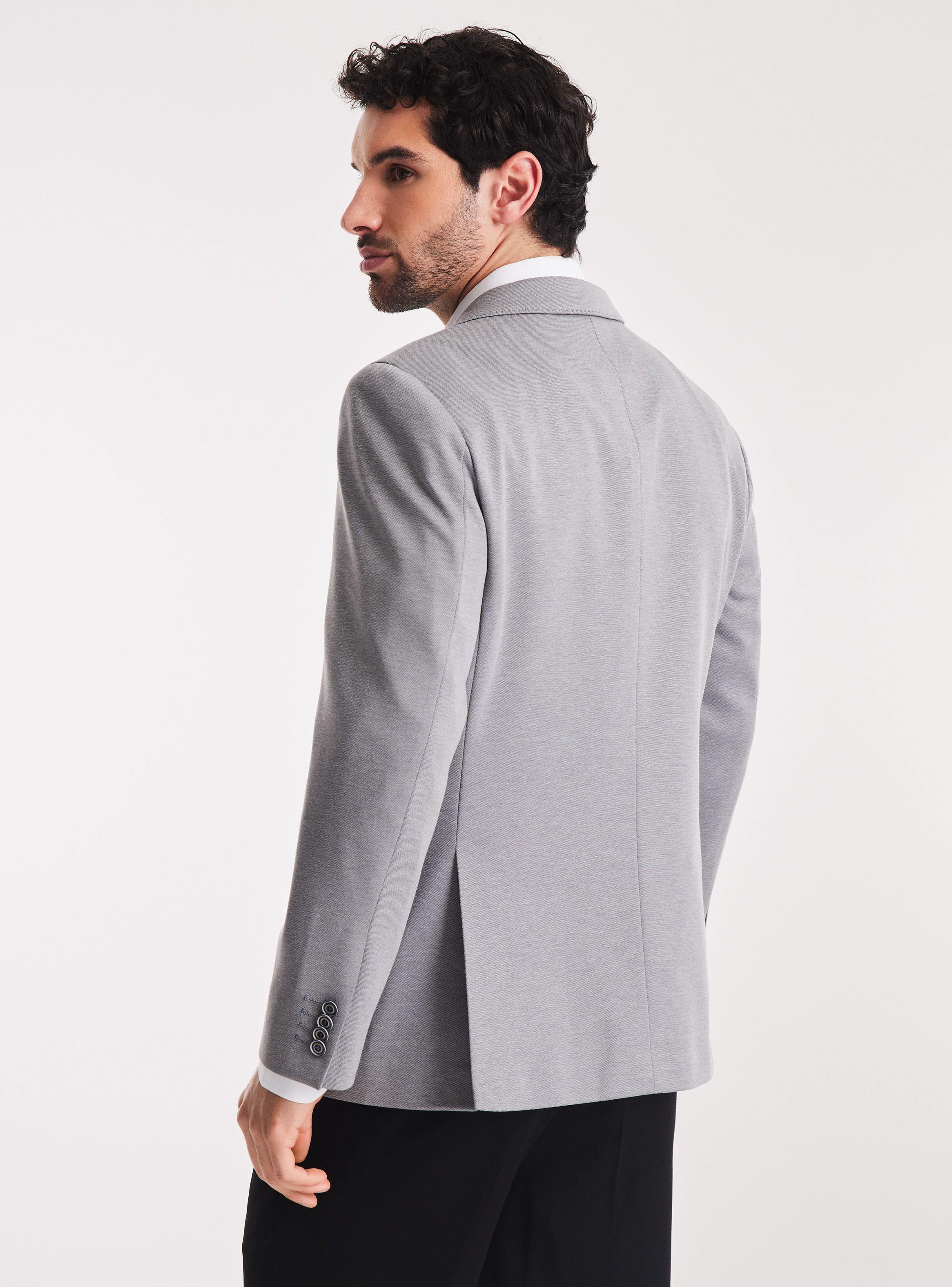 Vestón Recto Slim Fit Tela Knit-1