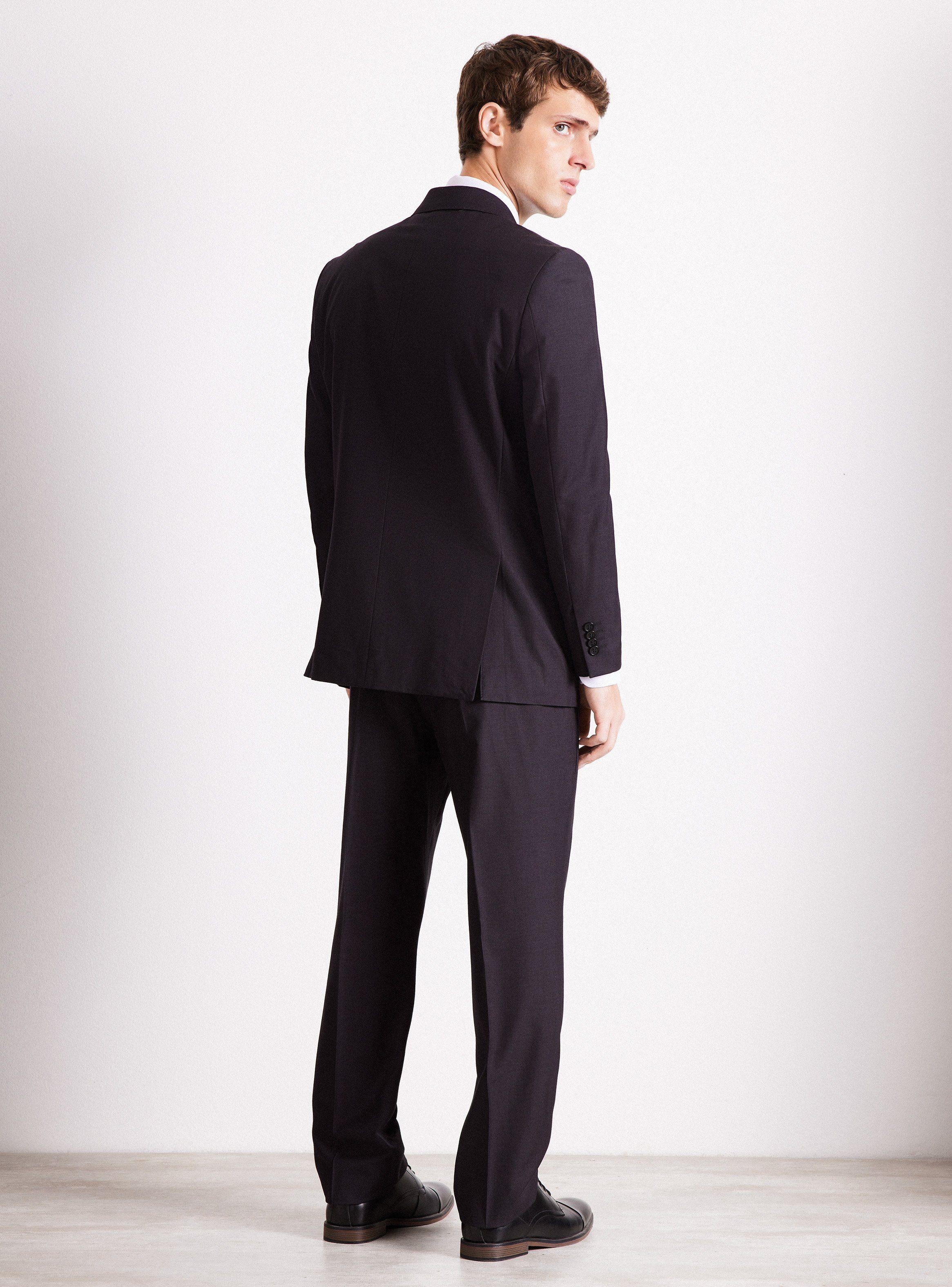 Traje Lana Poliéster Liso Regular Fit-5